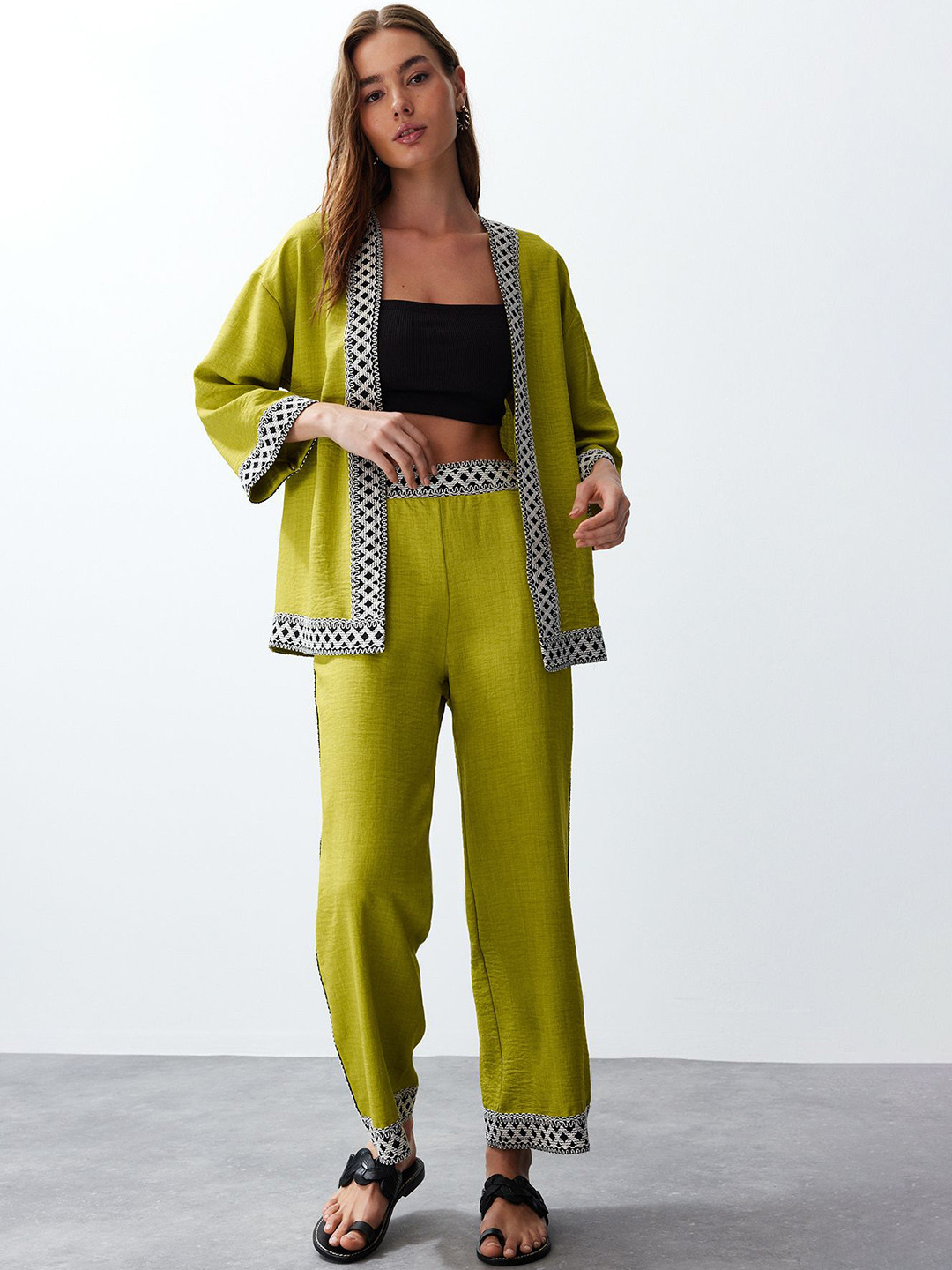 Trendyol Coat & Trousers Co-Ords Set