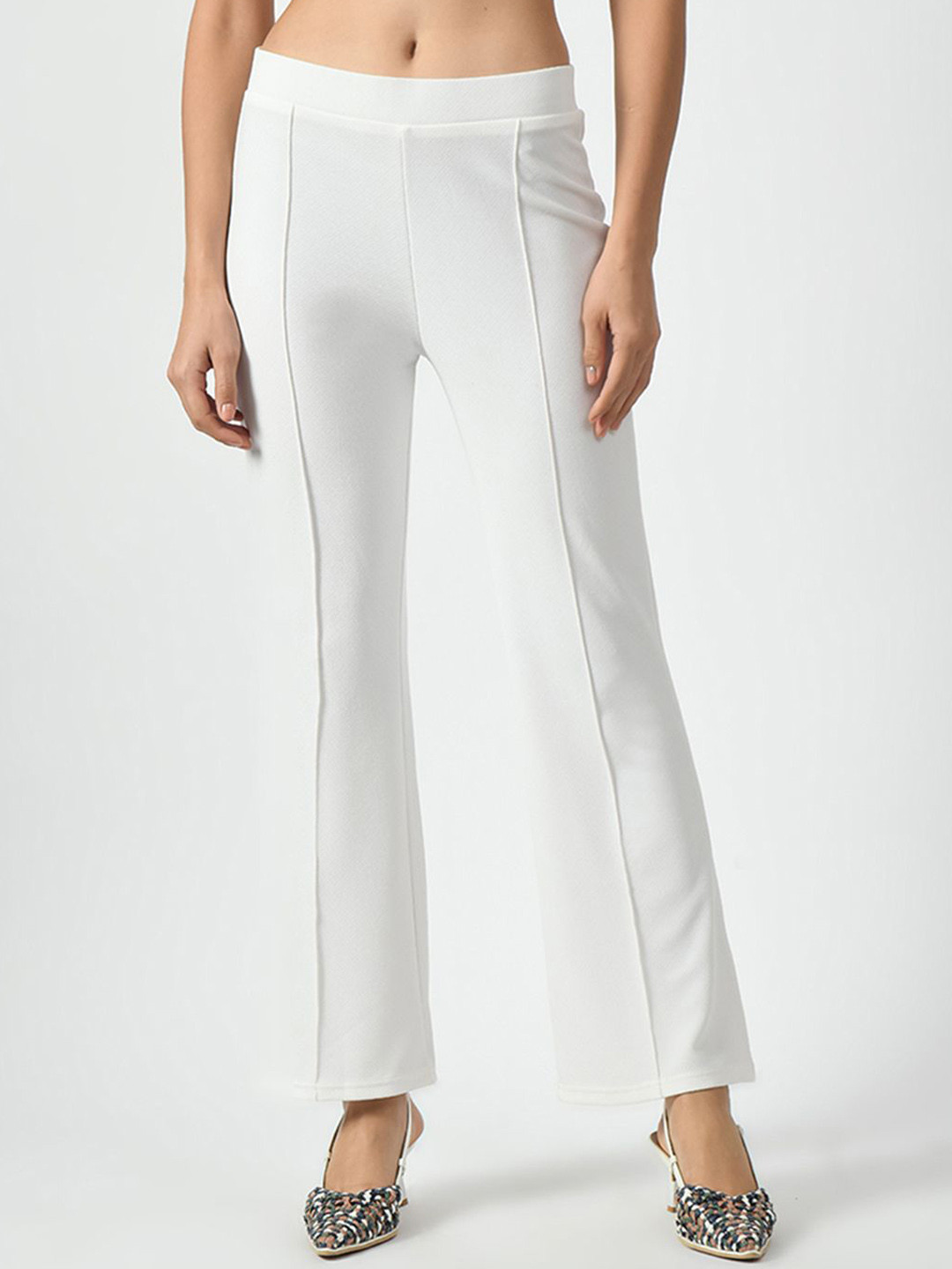 OFFICE & YOU Women Low-Rise Wrinkle Free Trouser