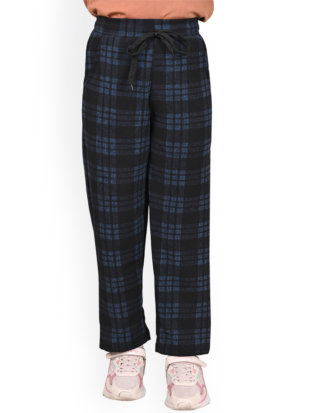 BAESD Girls Checked Track Pants- Dry-Fit