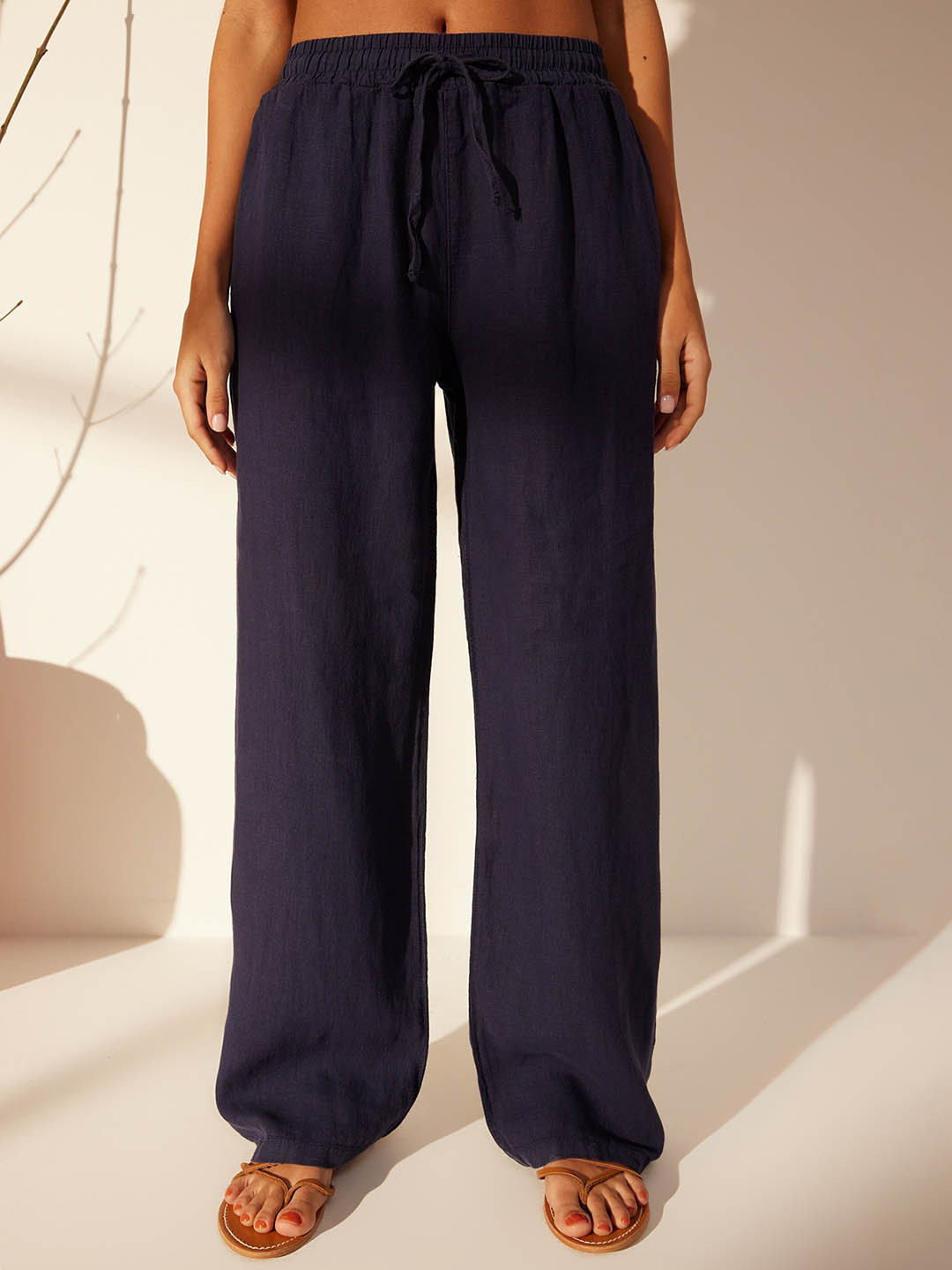 Trendyol Women Mid-Rise Linen Trousers