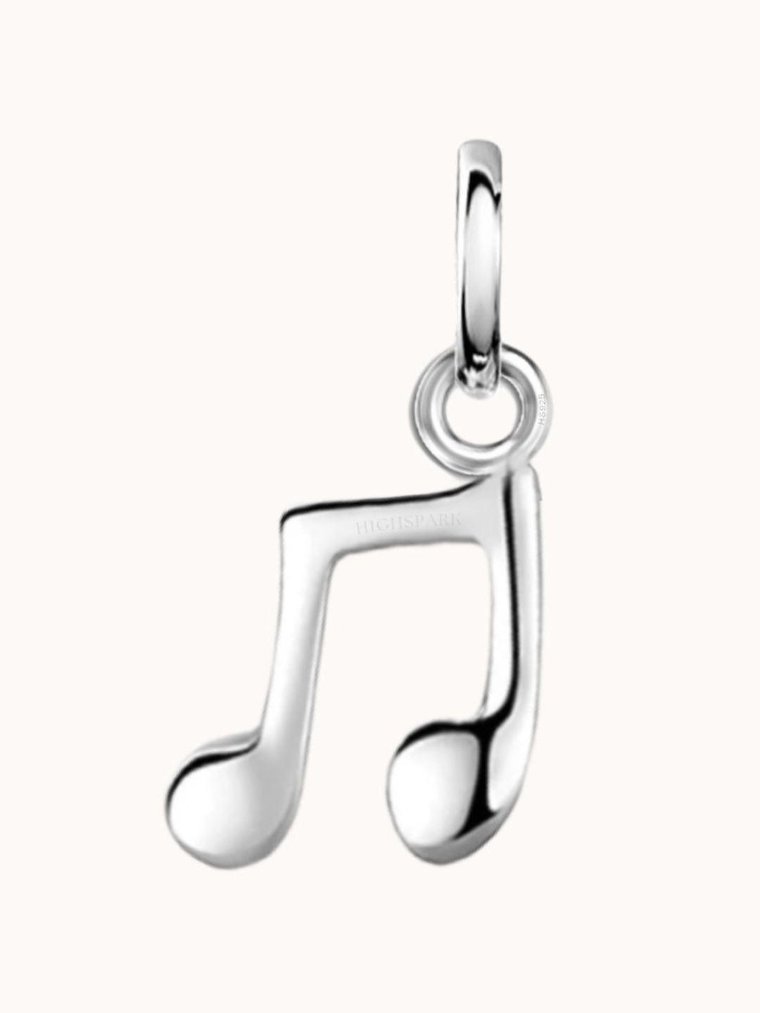 HighSpark 925 Silver Sterling Melodious Music Note Pendant