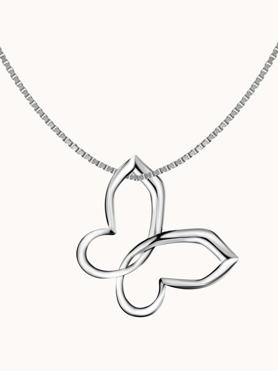 HighSpark 925 Sterling Silver Fluttery Butterfly Pendants With Chains