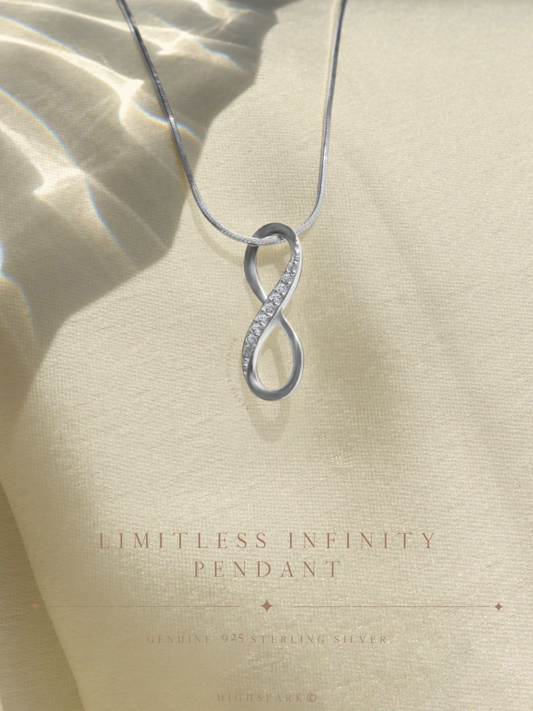 HighSpark 925 Sterling Silver Cubic Zirconia Studded Circular Pendants