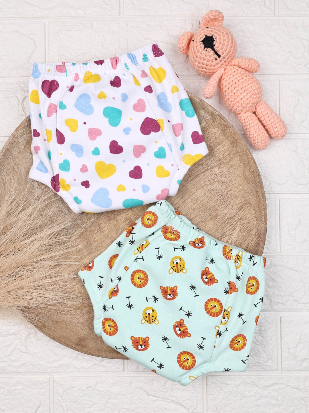 Moms Home Set Of 2 Printed Organic Cotton Padded Underwear