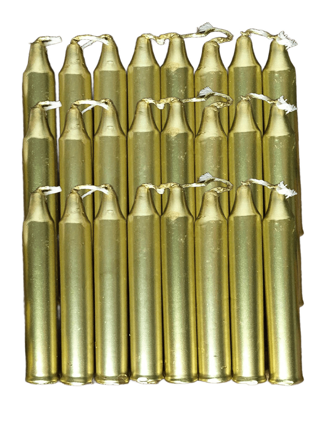 atorakushon Paraffin 24Pcs Smokeless 1 Wick Solid Geometric Regular Pillar Candles