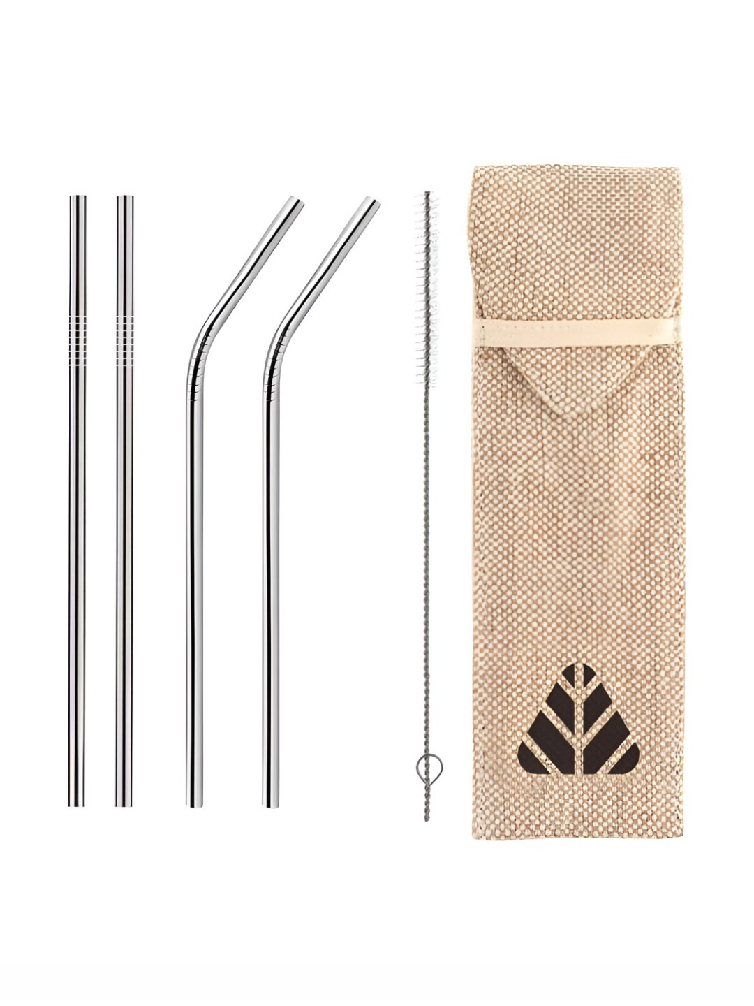 Rusabl Grey 4 Pieces Straight & Bent Straws