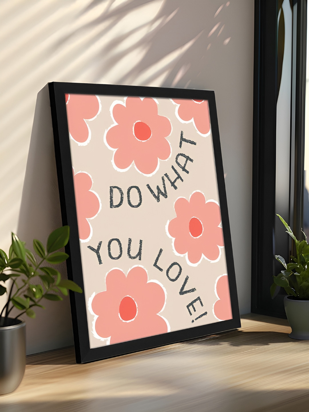 Art Street Peach Paper Wall Living Room Rectangle Paintings Wall Art -11.8 x 15.7In