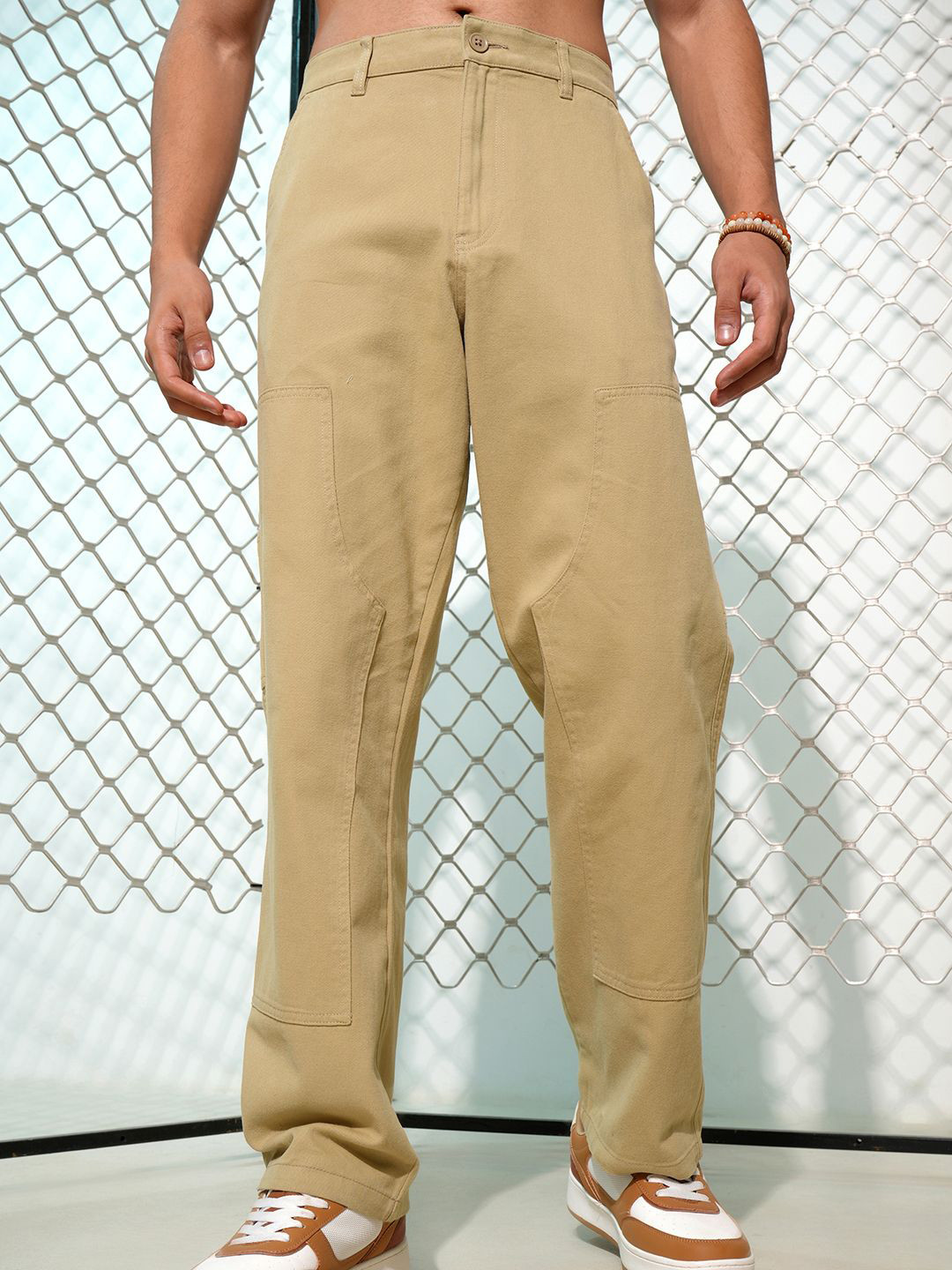 HIGHLANDER Men Stylised Patch Look Carpenter Pant