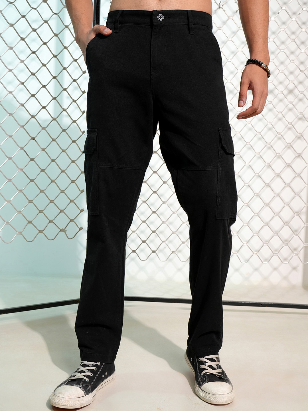 HIGHLANDER Men Solid Straight Fit Cargo Pant