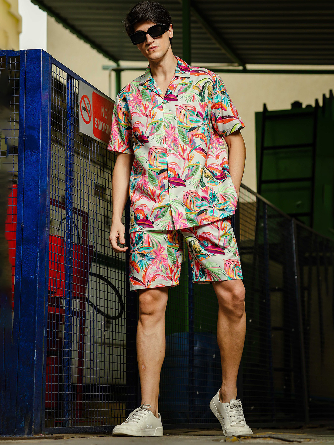 House of Koala Tropical Printed Short Sleeves Shirt With Shorts Co-Ords