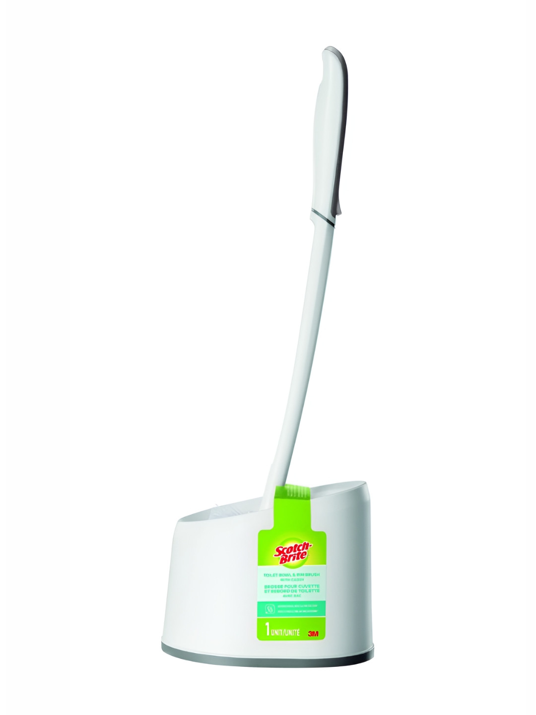 SCOTCH BRITE White & Green Toilet Brush with Holder