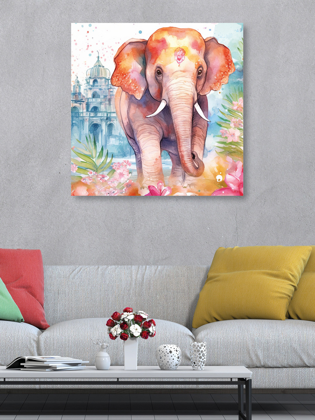 OLIVE TREE White & Brow Canvas Animals Wall Art