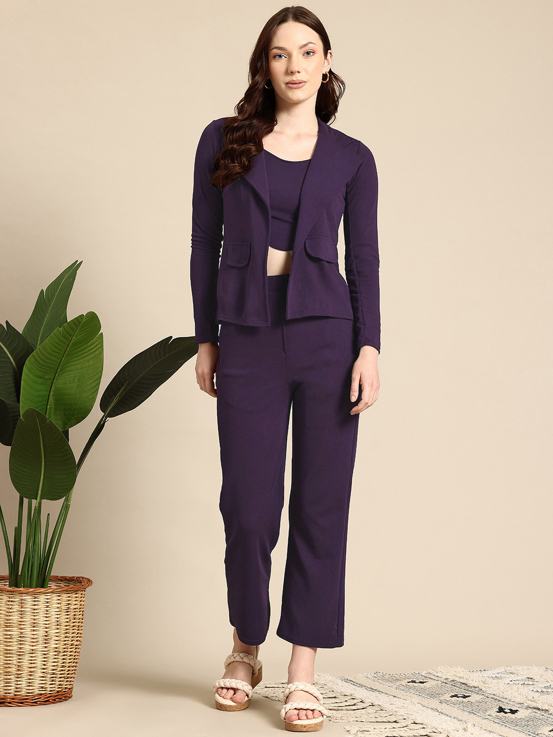 Mast & Harbour Top & Trousers With Jacket