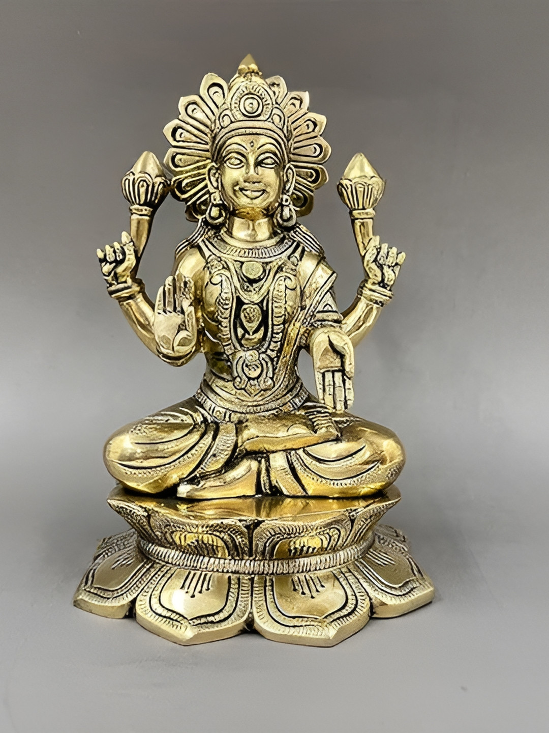 Aura Gold-Toned Religious Brass Idol Showpiece