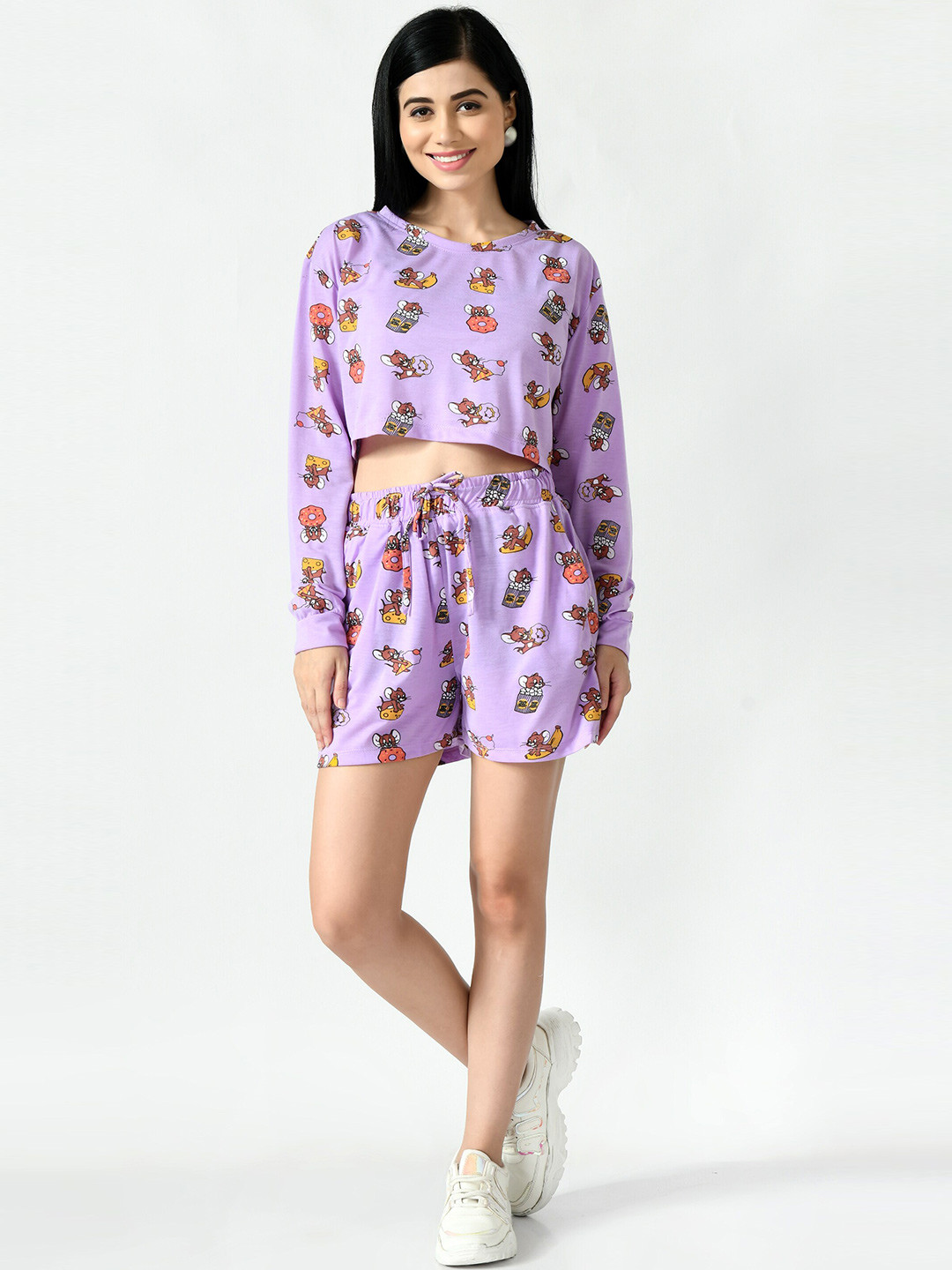 Fashionhub Angry Birds Printed Top With Short