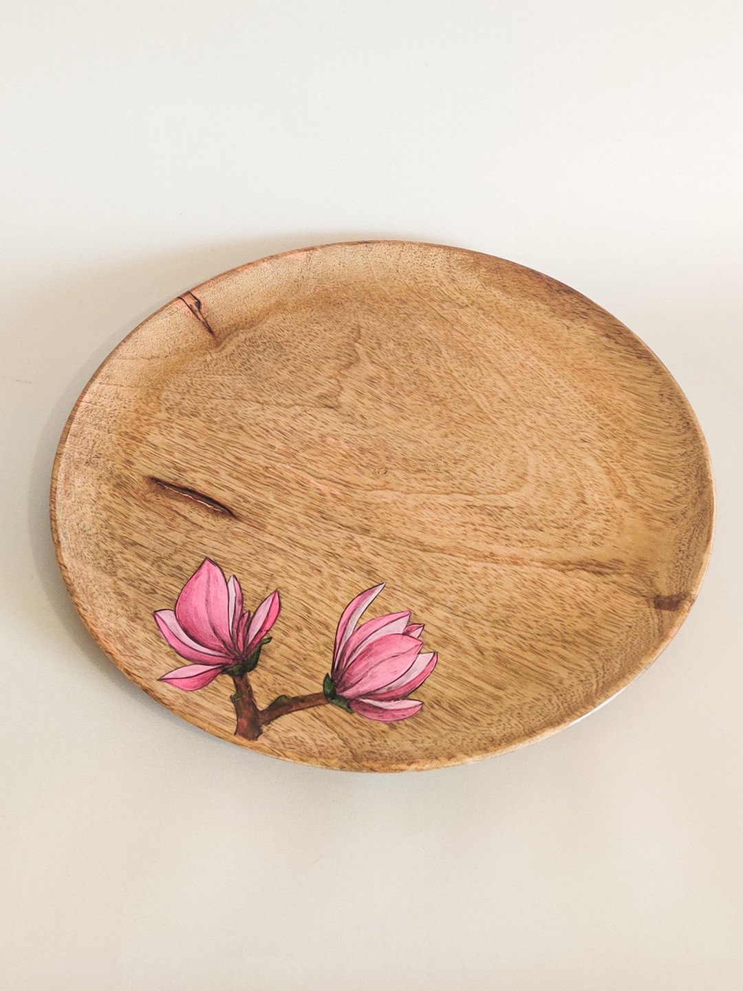 One Posh Home Brown Printed Wooden Serving Plates