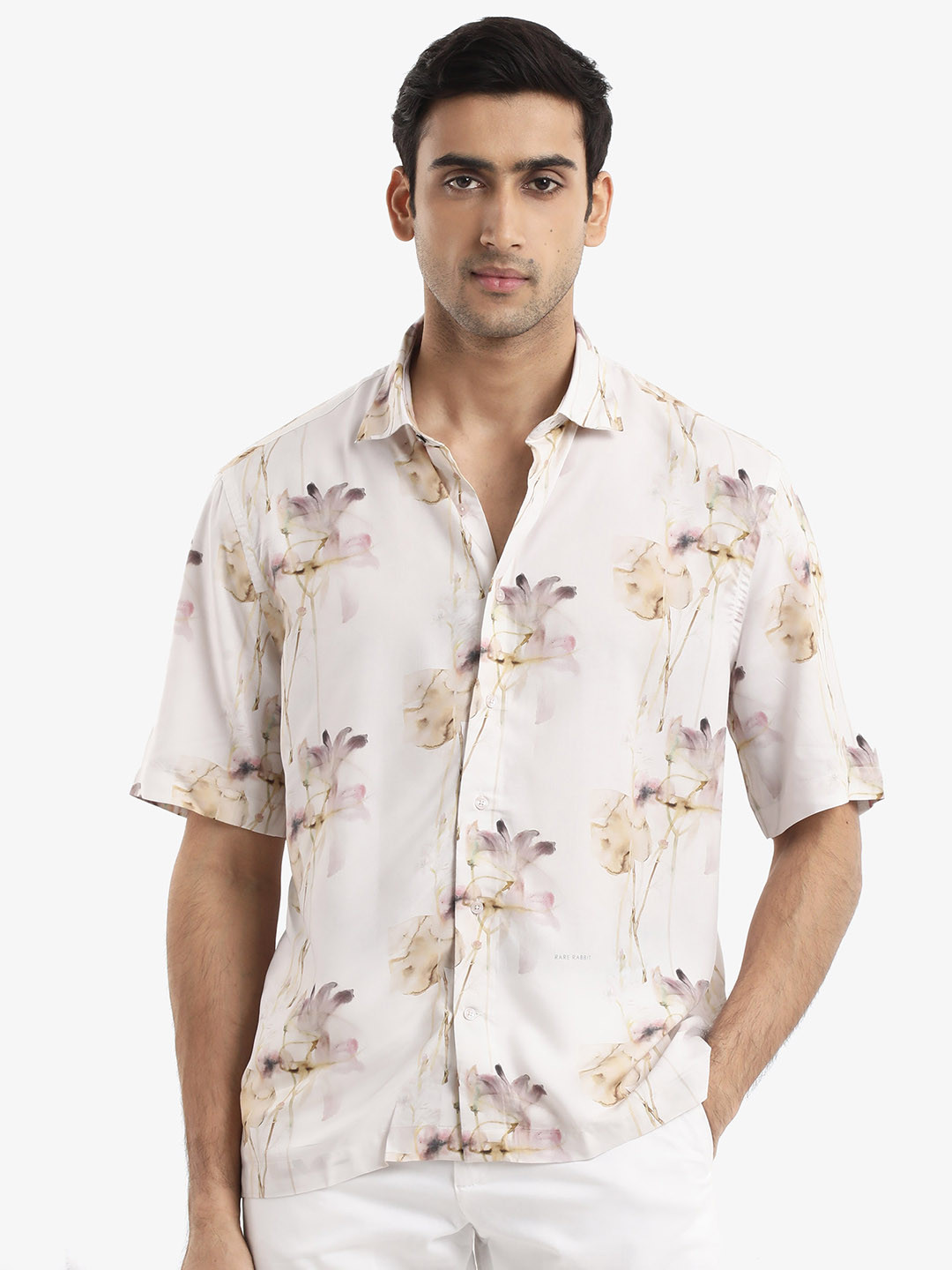 RARE RABBIT Men Shaula Boxy Floral Printed Shirt