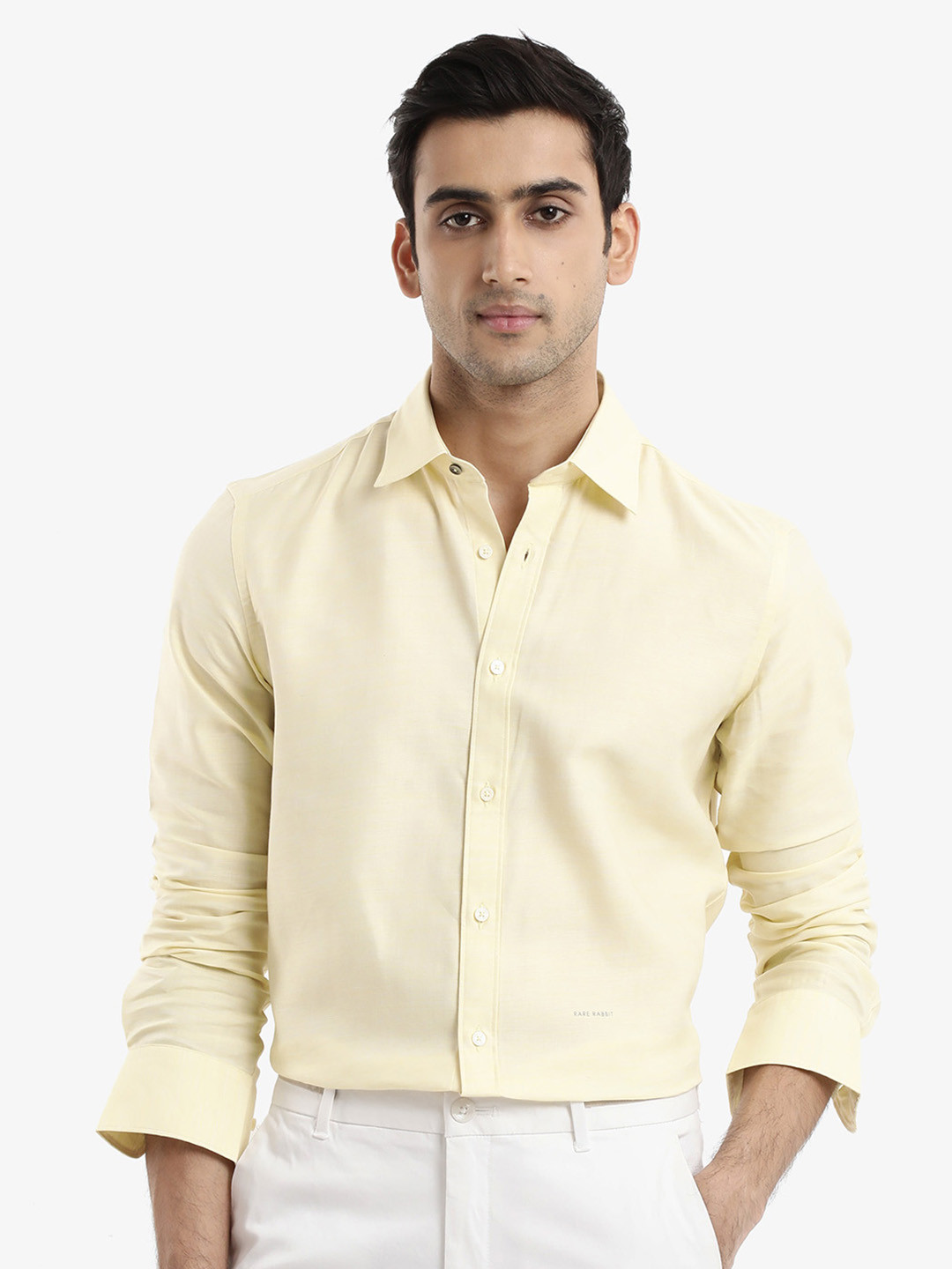 RARE RABBIT Men Chapelle Regular Fit Spread Collar Slim Fit Shirt