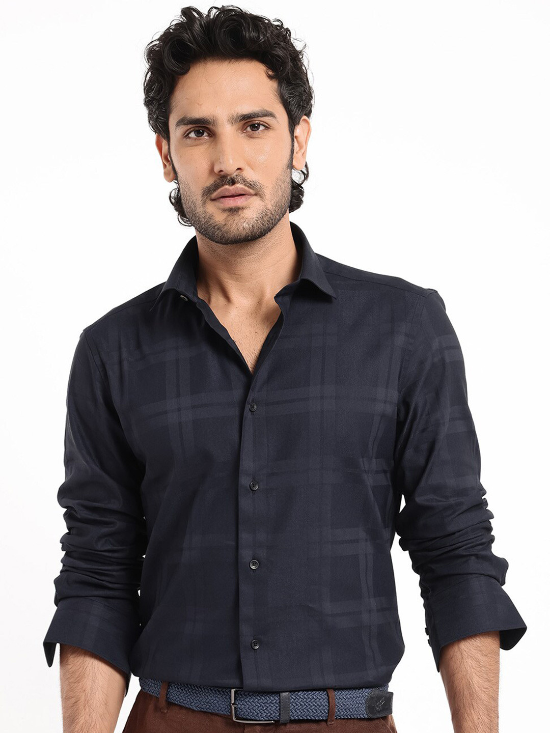 RARE RABBIT Men Lubin Regular Fit Checked Shirt