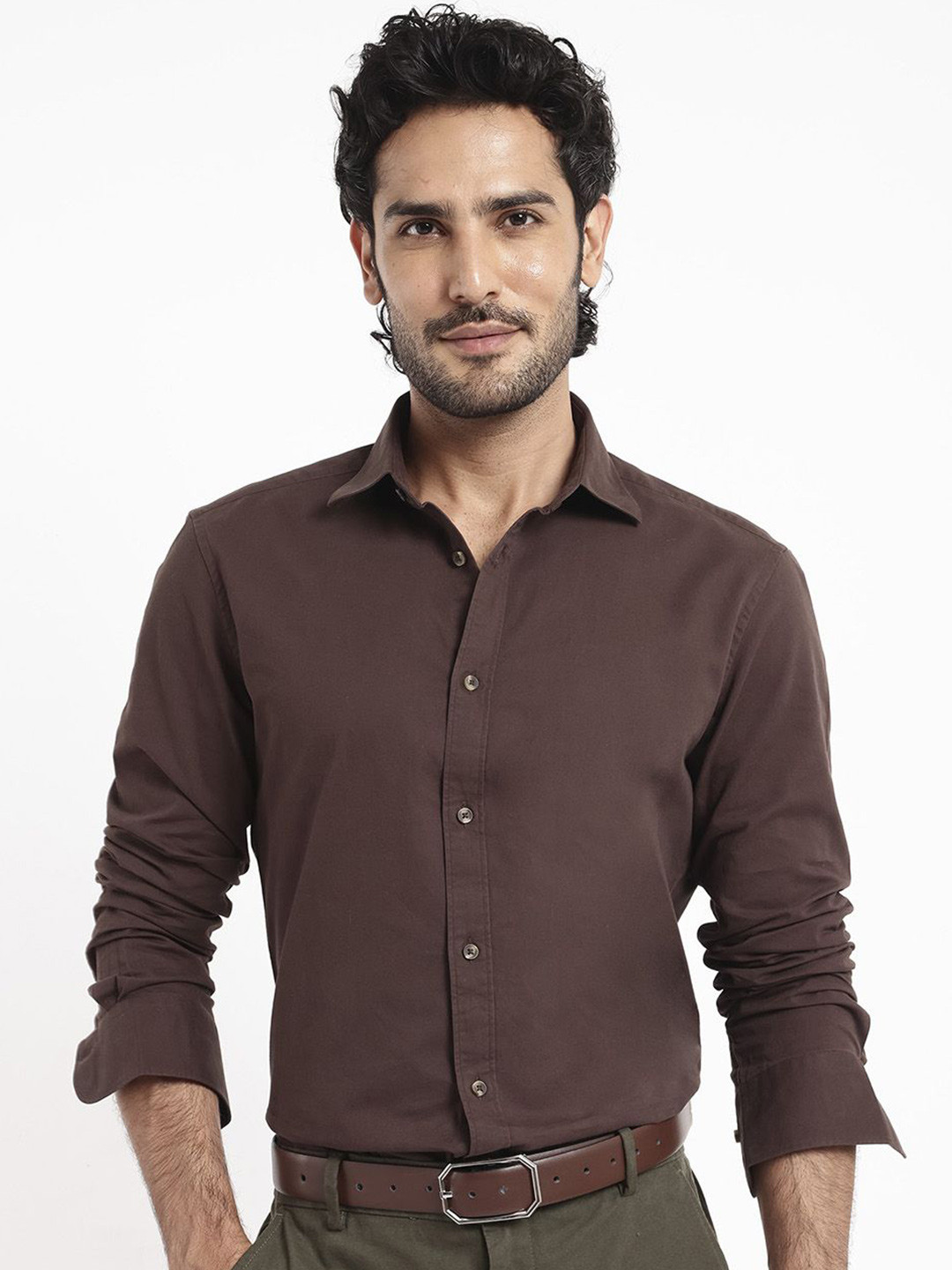 RARE RABBIT Men Arlet Regular Fit Spread Collar Shirt