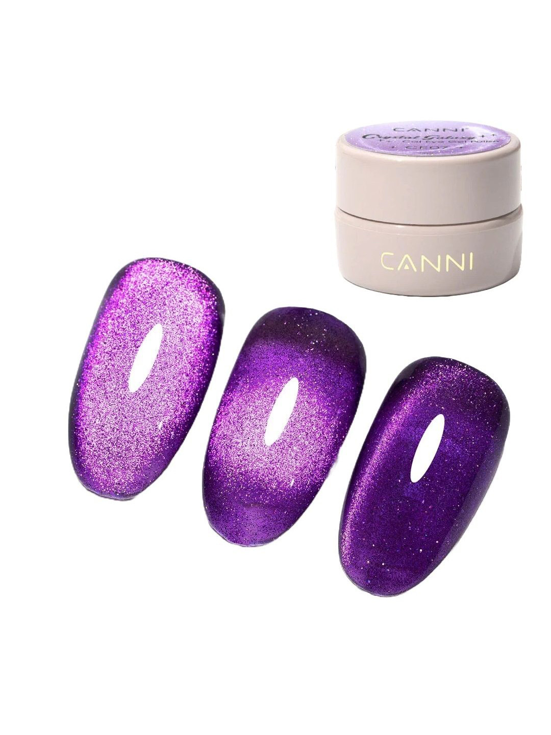 CANNI Crystal Galaxy Cat Eye Long Wearing Gel Nail Polish 5 ml - Shade CE07