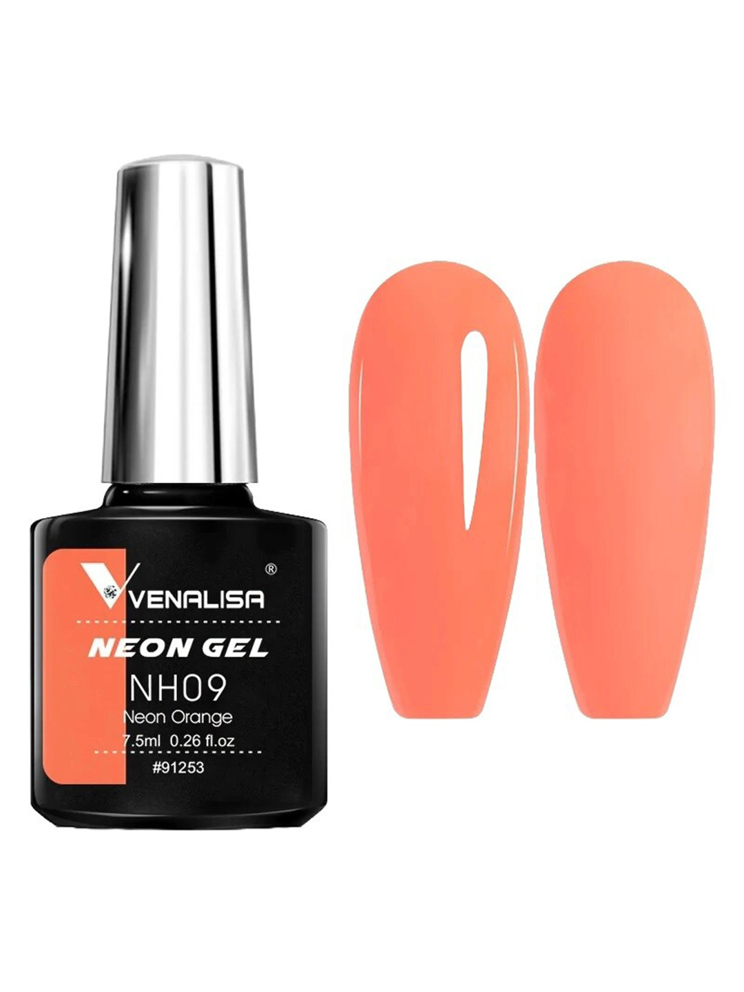 VENALISA Neon Gel UV & LED Nail Polish 7.5ml - Neon Orange NH09