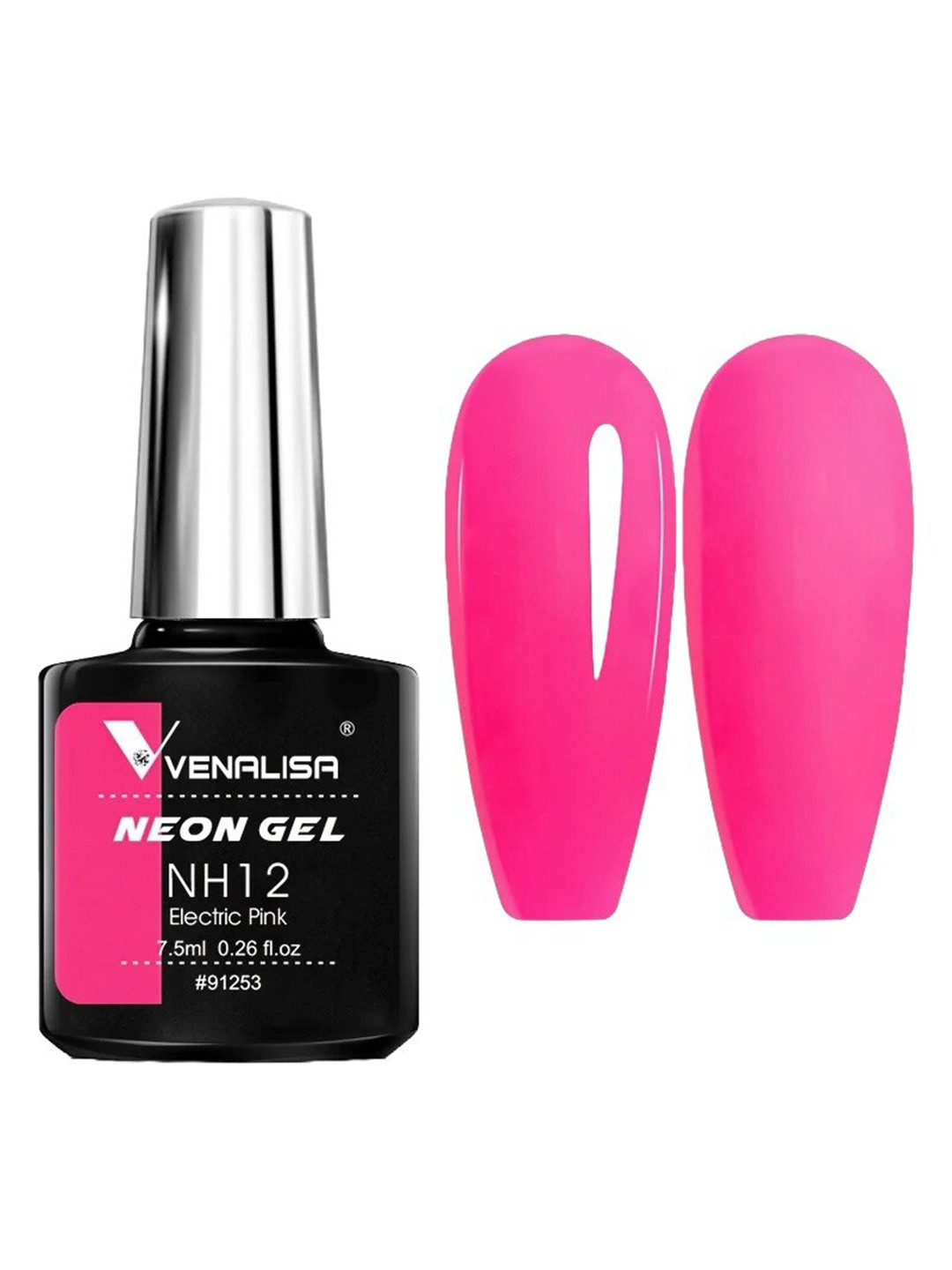 VENALISA Neon Gel UV & LED Nail Polish 7.5ml - Electric Pink NH12