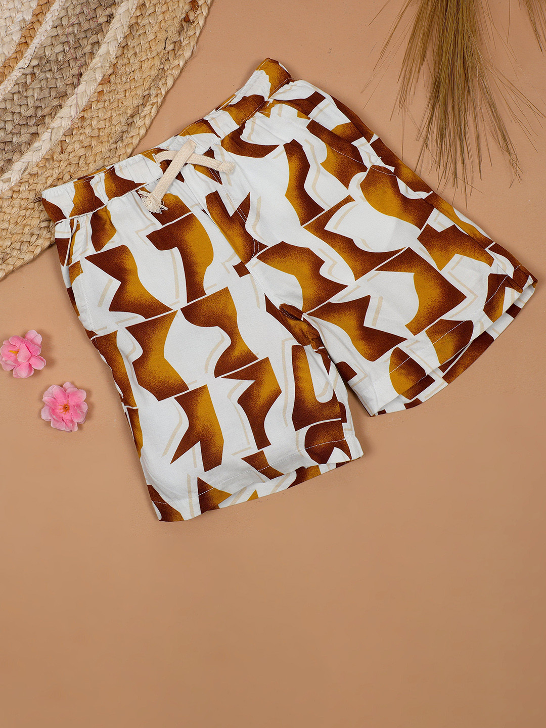 The Lion and The Fish Boys Aztec Printed Relaxed Fit Short