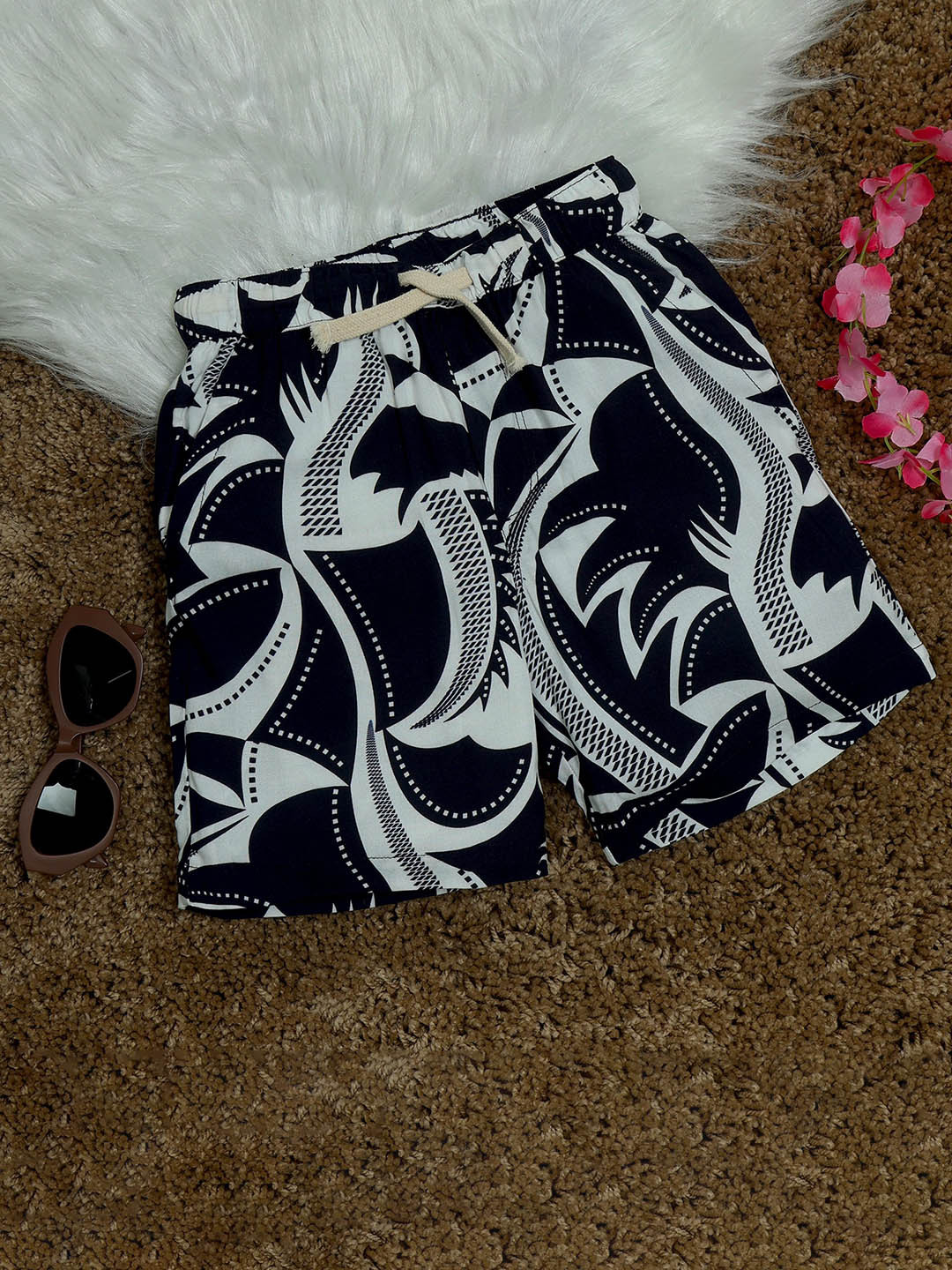 The Lion and The Fish Boys Japanese Printed Relaxed Fit Short