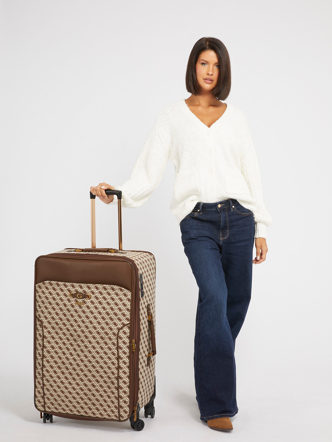 GUESS Padded Suitcase Trolley Bag