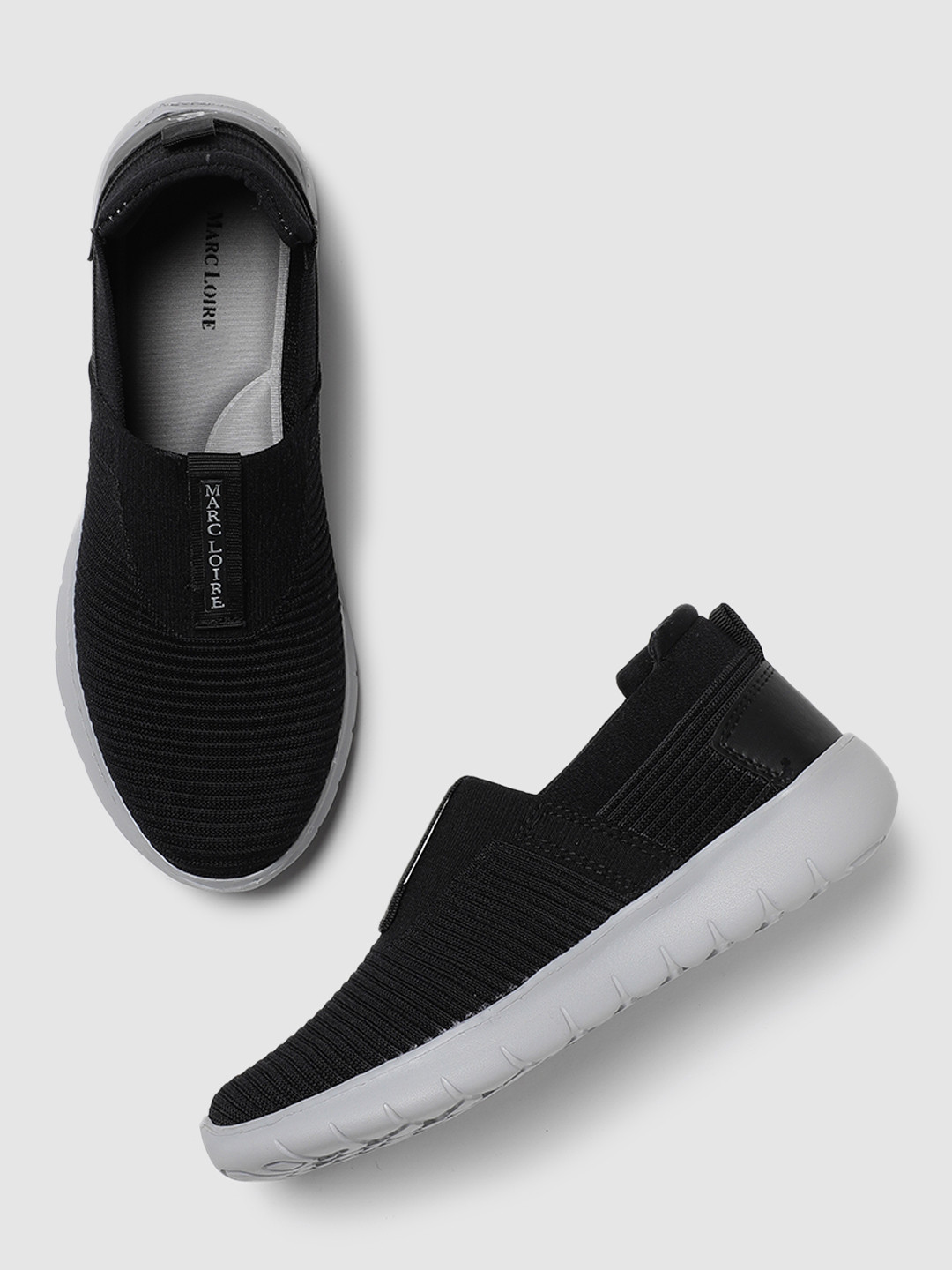 Marc Loire Women Round Toe Memory Foam Textile Slip-On Sneakers