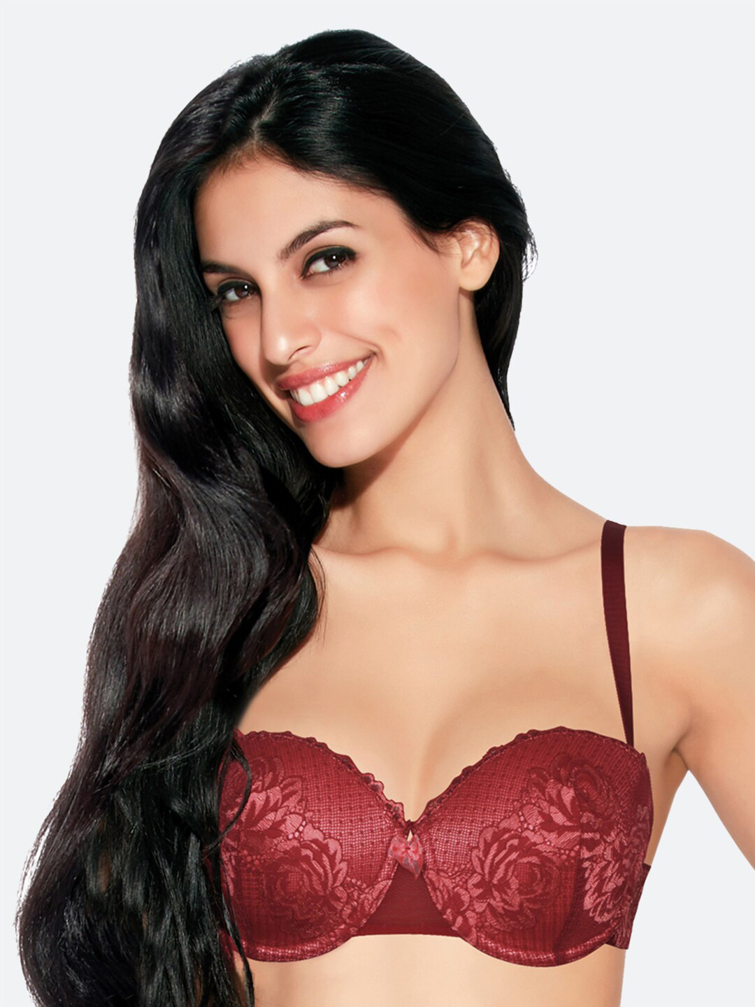 Enamor Floral Self Design Medium Coverage Balconette Bra with All Day Comfort
