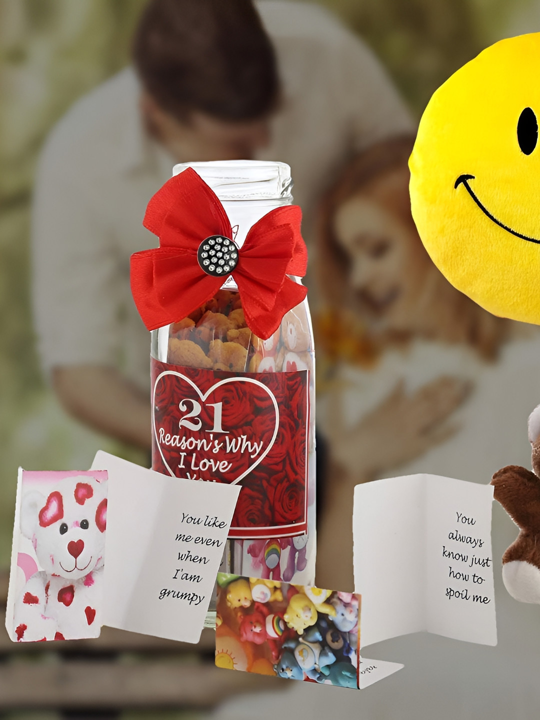 INTERNATIONAL GIFT Brown & Yellow 3 Pieces Valentine's Day Gifts Set