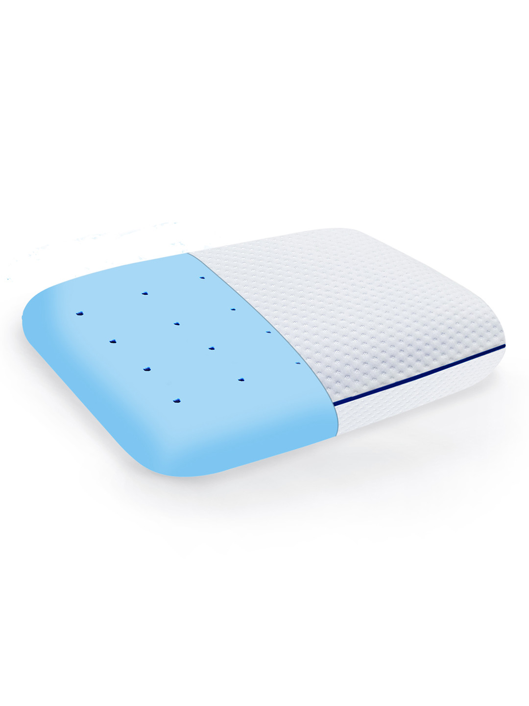 Sleepsia White Solid Polyester Medium Memory Foam Sleep Pillow-21 x 14 cm