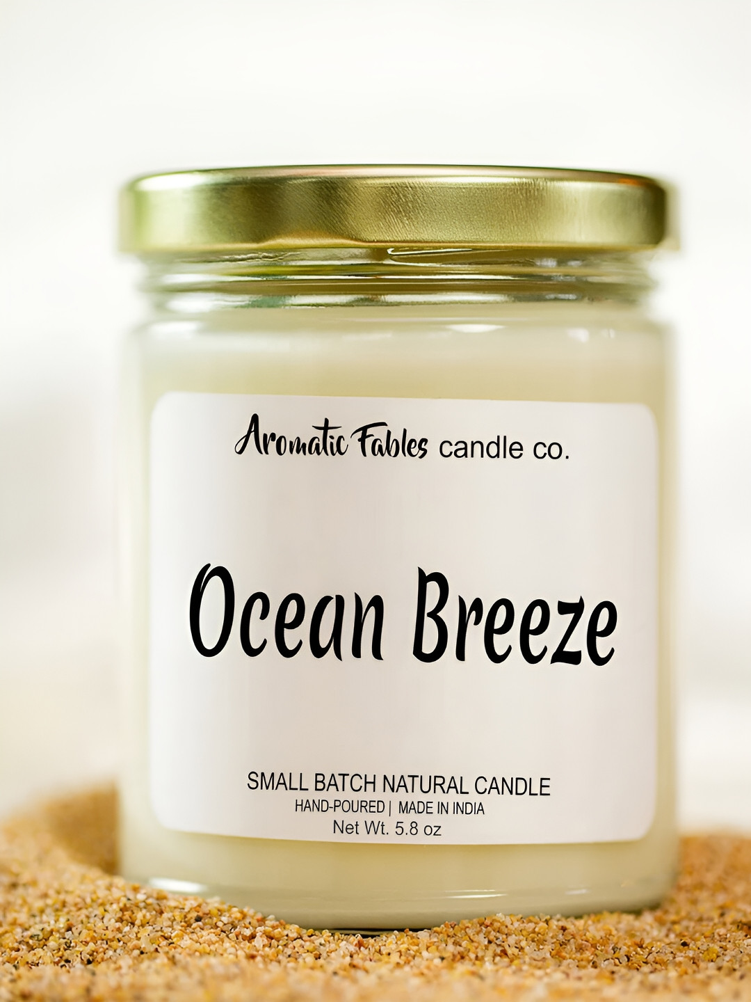 Aromatic Fables Ocean Breeze Scented 1 Wick Solid Round Regular Jar Candles