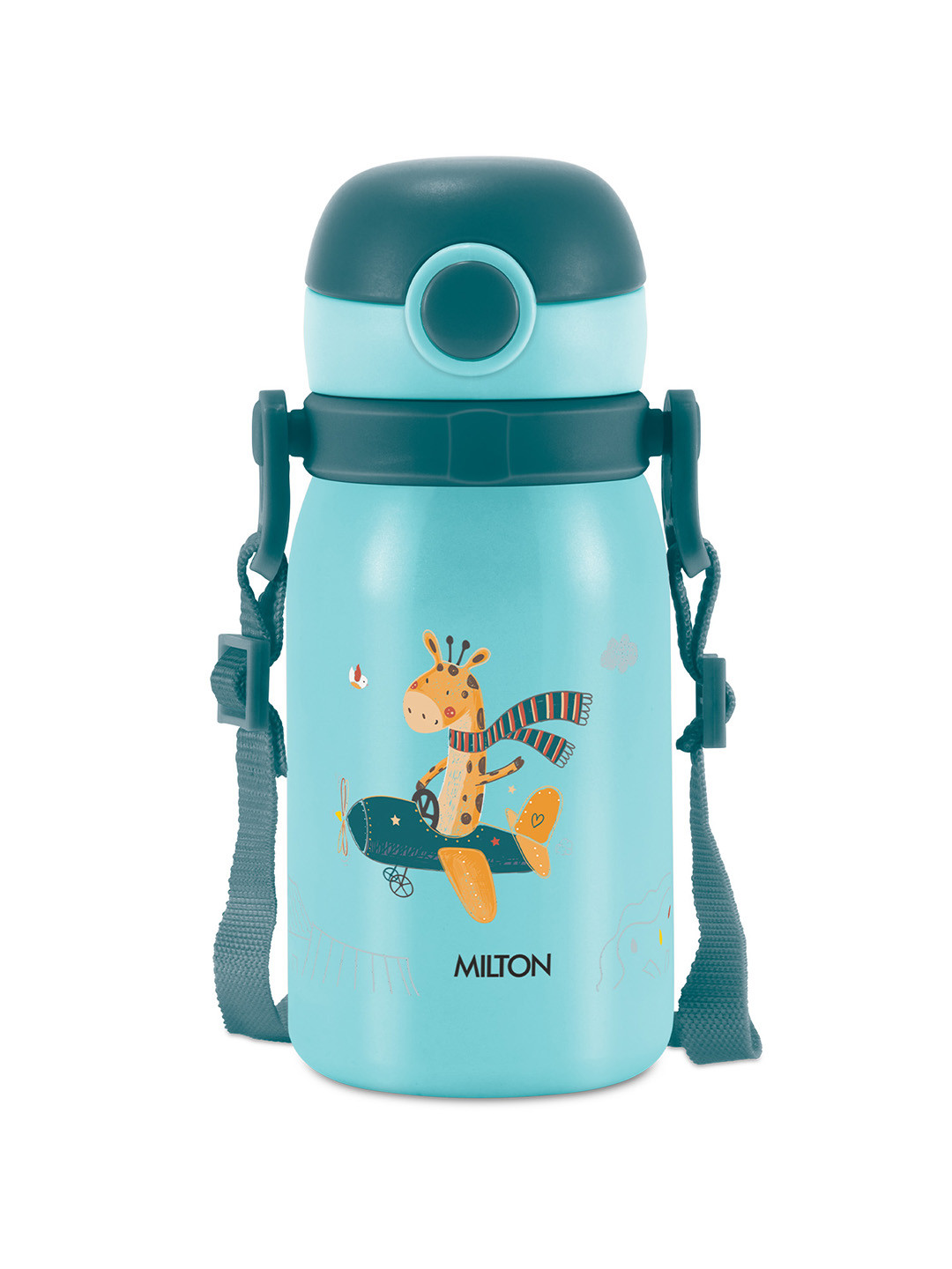 Milton Companion 300 Blue Conversational Stainless Steel Spill Proof Water Bottle - 275ml