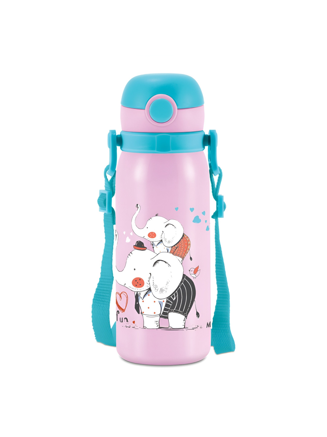 Milton Companion 450 Purple Conversational Stainless Steel Flip Top Water Bottle - 435ml