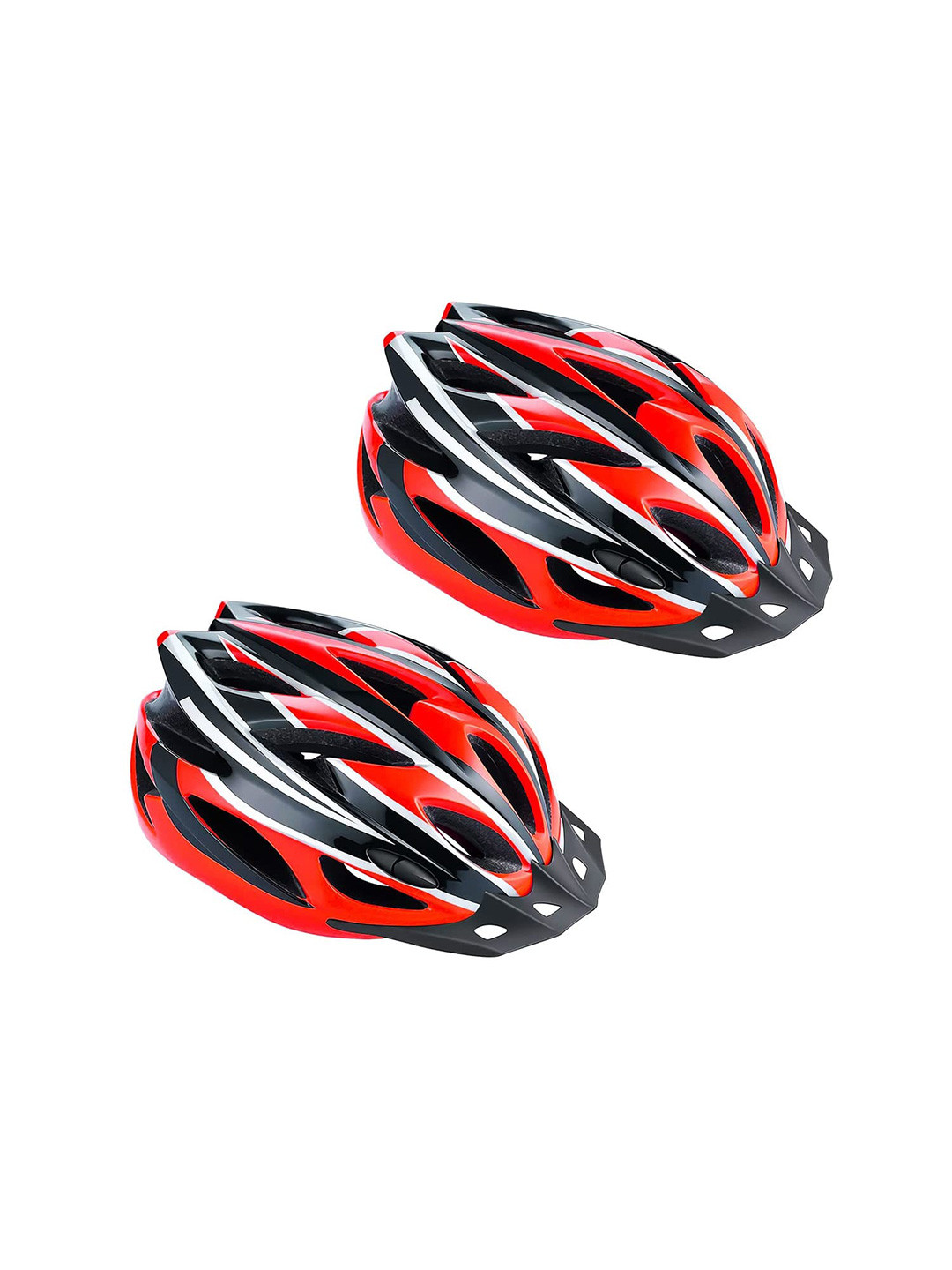 STRAUSS Set Of 2 Printed Lightweight Adjustable Safety Cycling Helmet