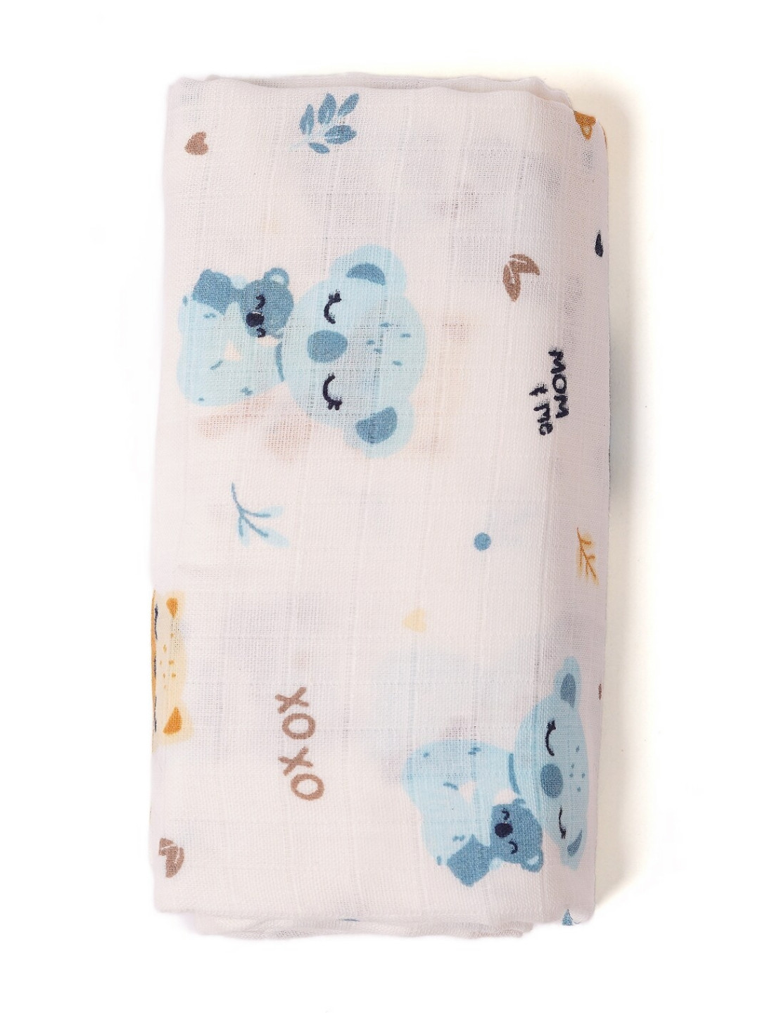 TIDY SLEEP White & Blue Mild Winter 210 GSM Cotton Single Bed Dohar