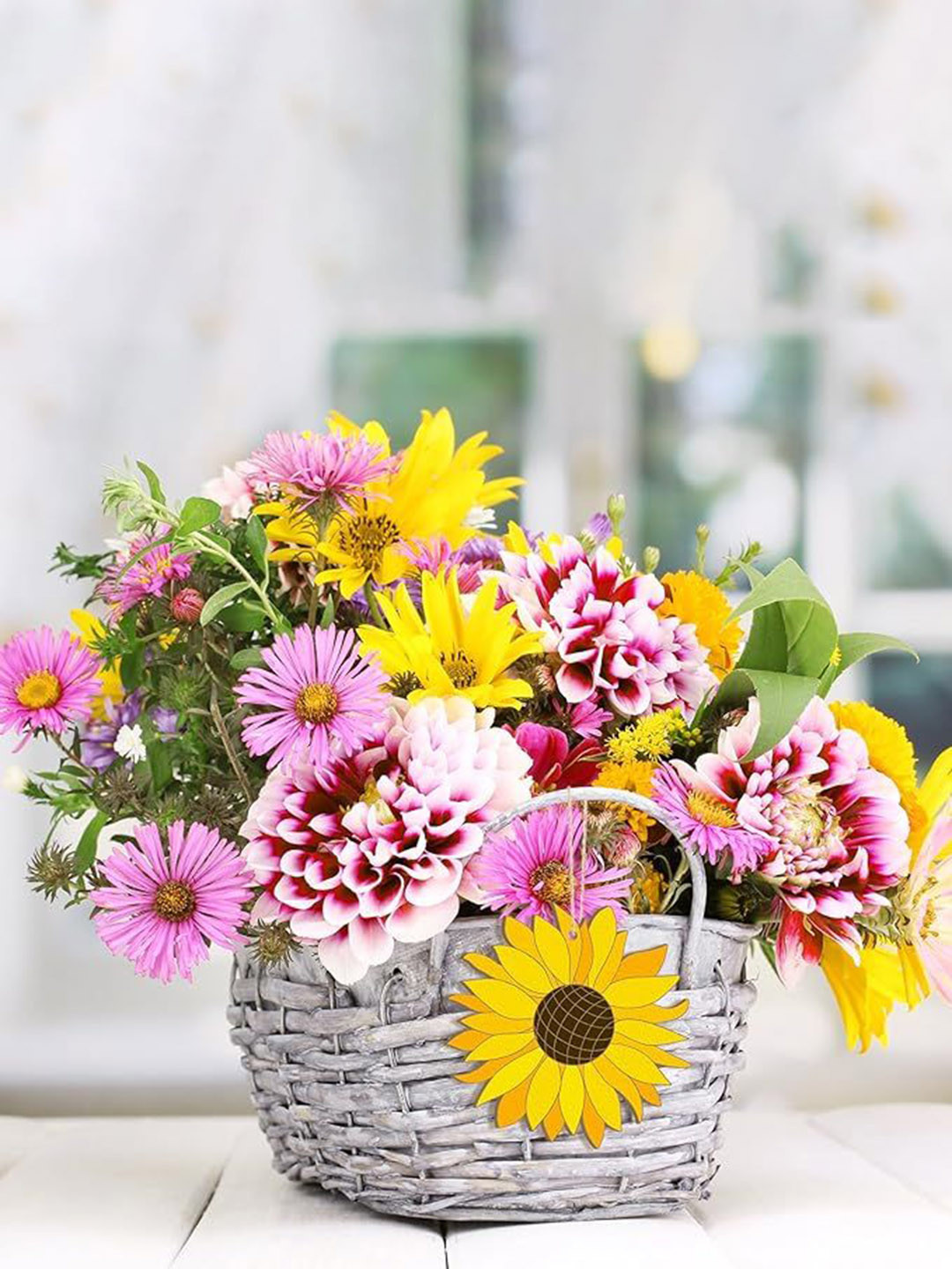 BS AMOR Set Of 10 MDF Wood Art & Craft For Hanging Decorations