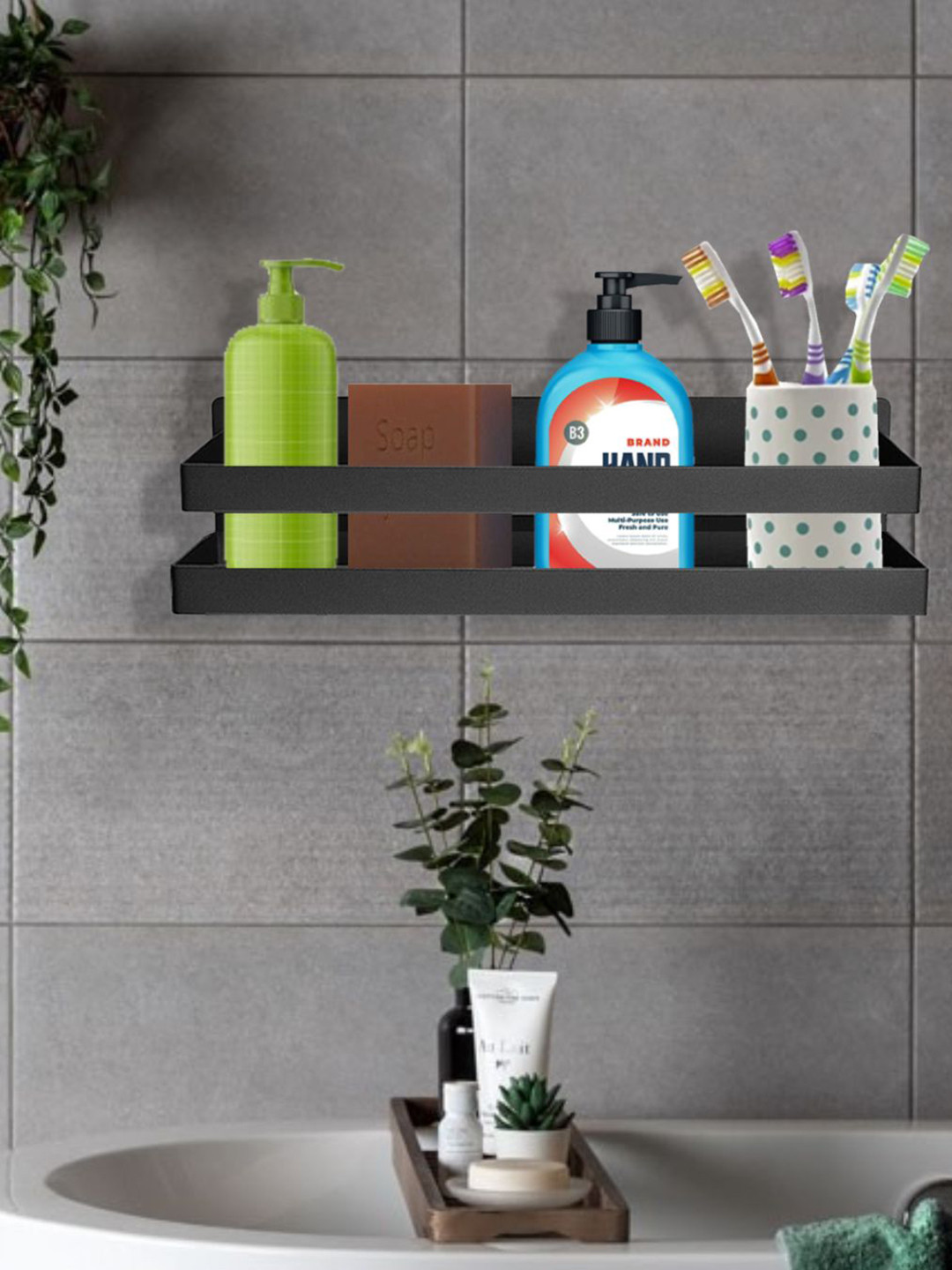 DSH Crafting Your Curiosity Black Basic Wall Shelf