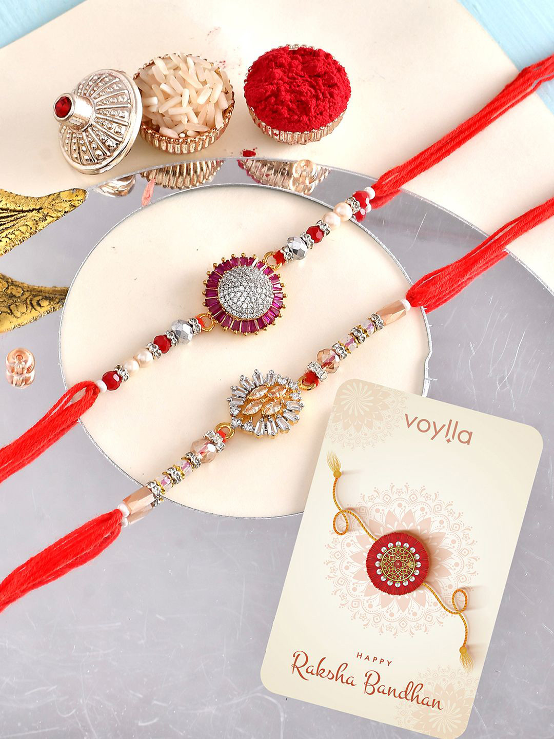 Voylla Men's Traditional Motifs Thread Rakhi