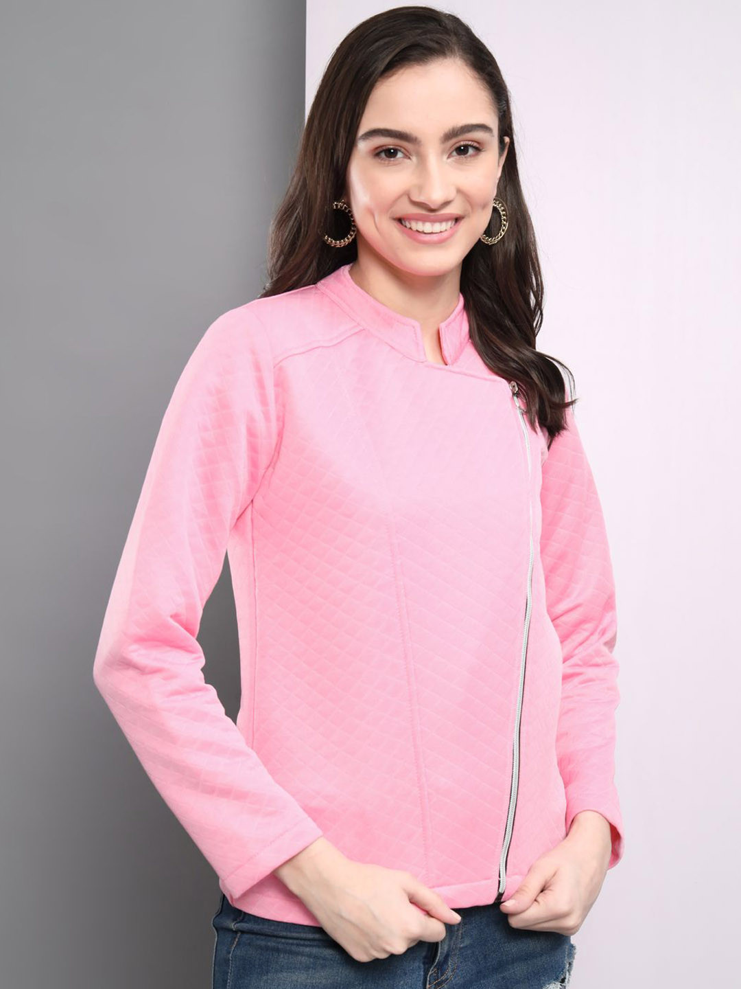 TANDUL Mandarin Collar Lightweight Tailored Jacket