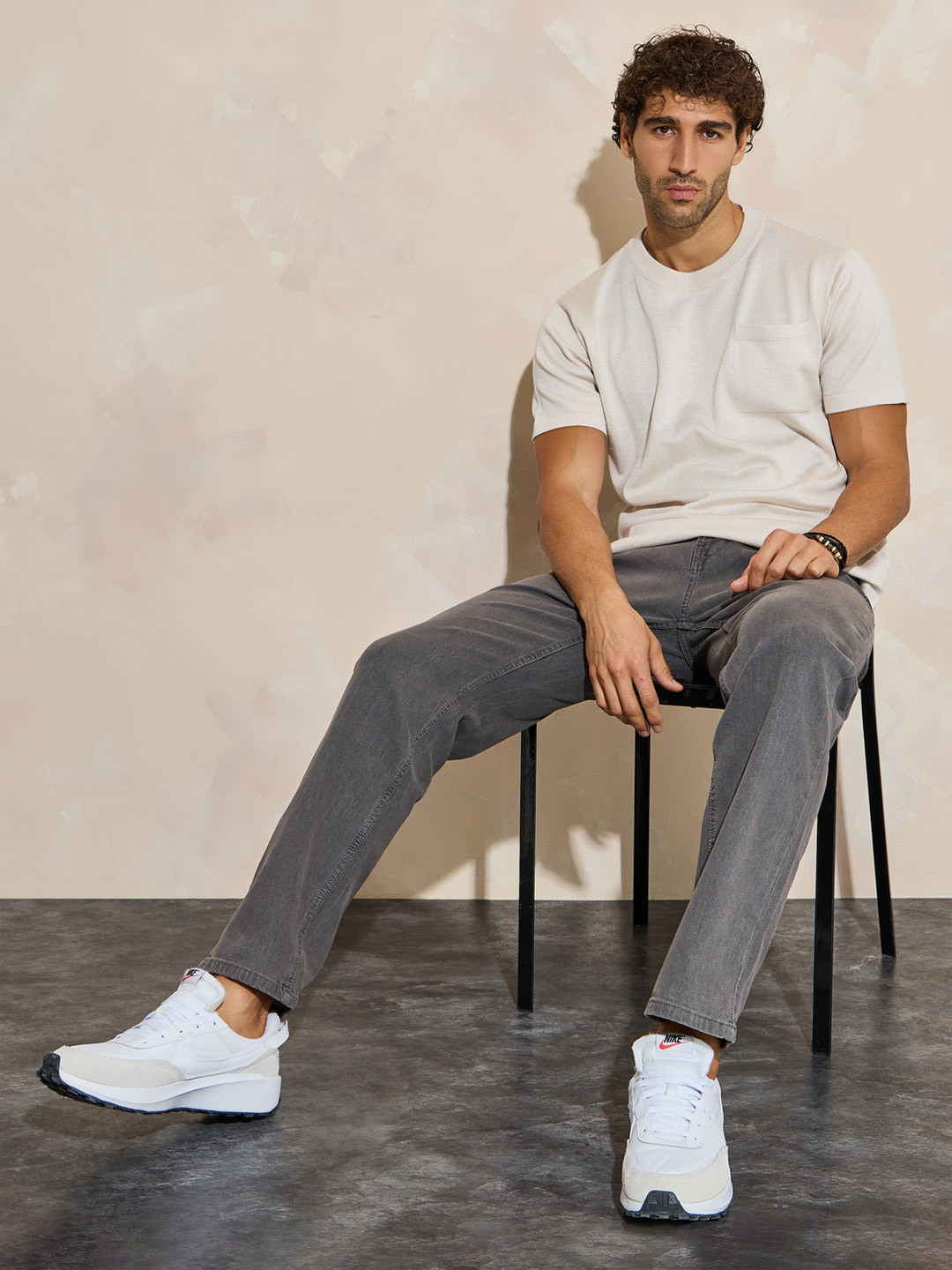 Styli Men Cotton Stretch Relaxed Fit Jeans