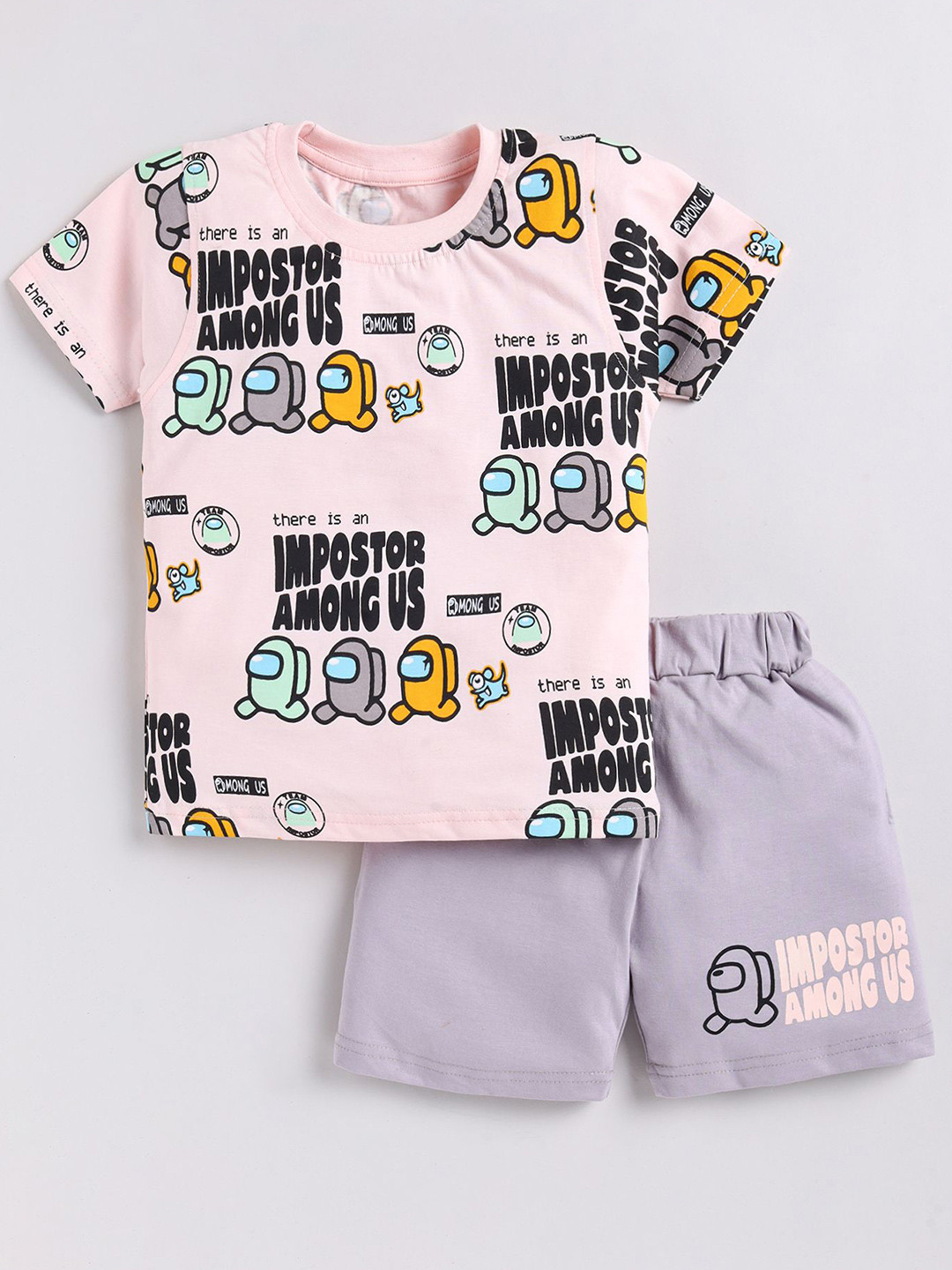 Cutopies Boys Printed Pure Cotton T-shirt With Shorts