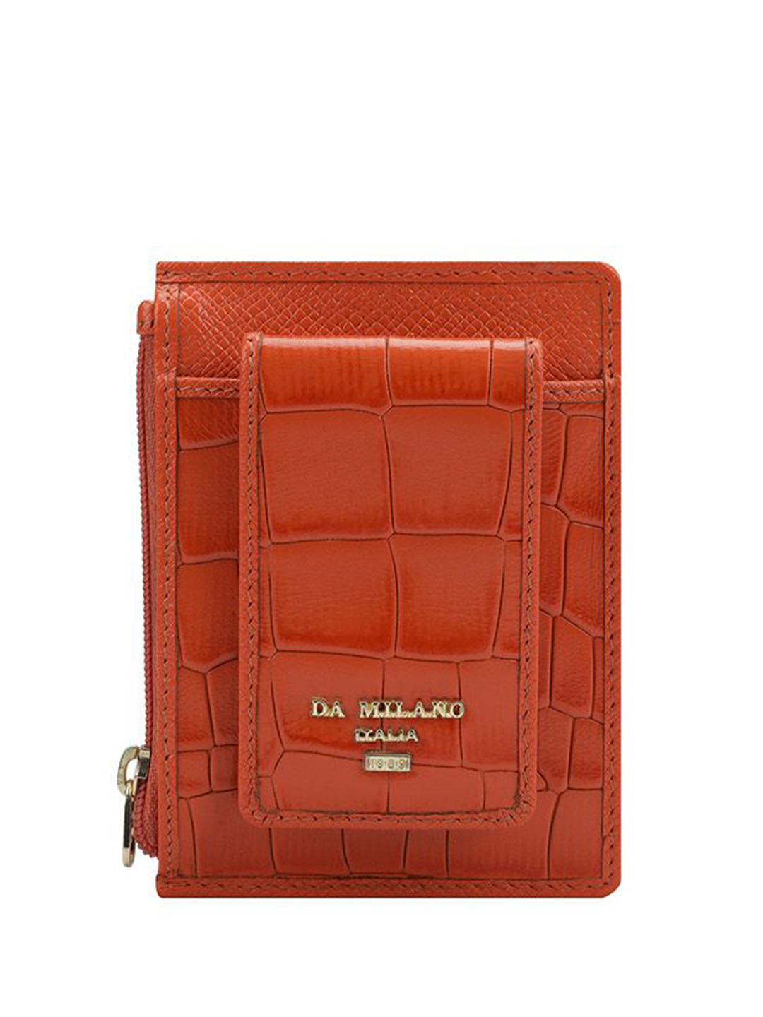 Da Milano Unisex Textured Leather Money Clip