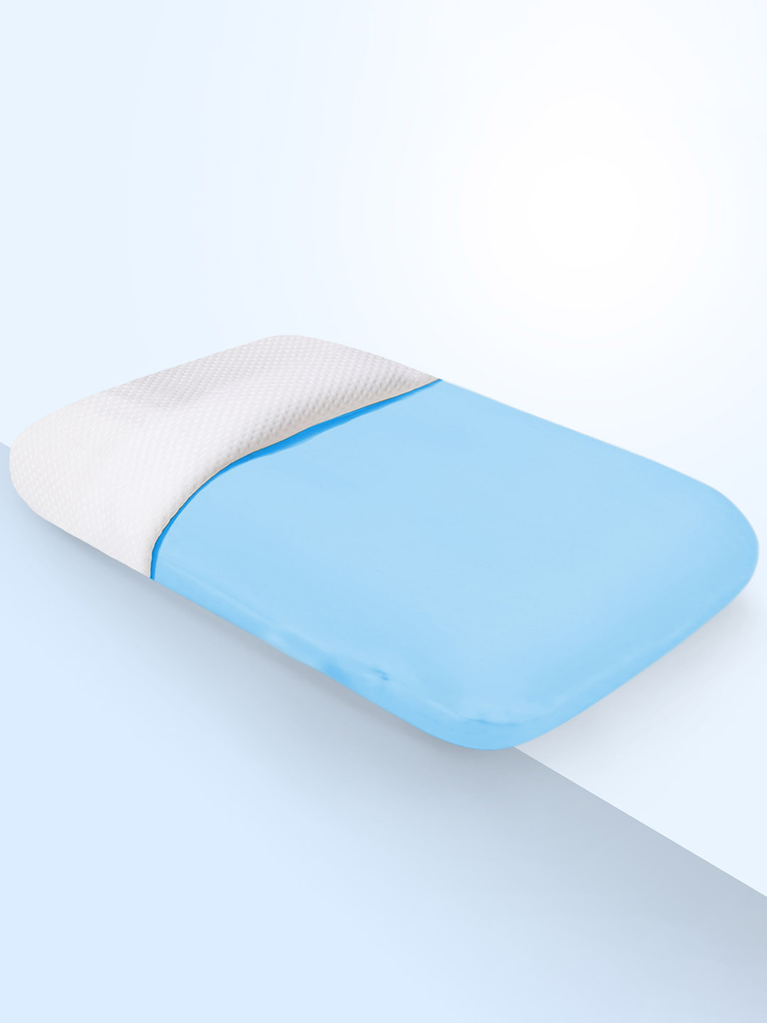 Sleepsia White Solid Polyester Medium Memory Foam Sleep Pillow-11.4 x 35.6 x 53.3 cm