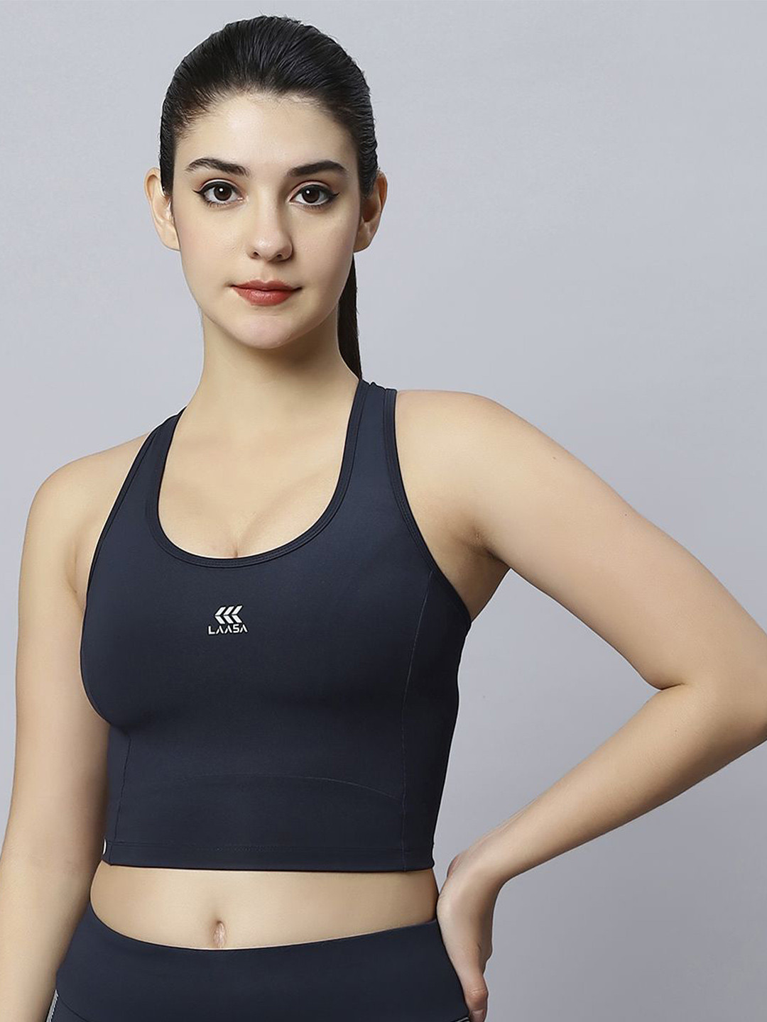 LAASA  SPORTS Full Coverage Removable Padding Dry Fit Workout Bra- 360 Degree Support