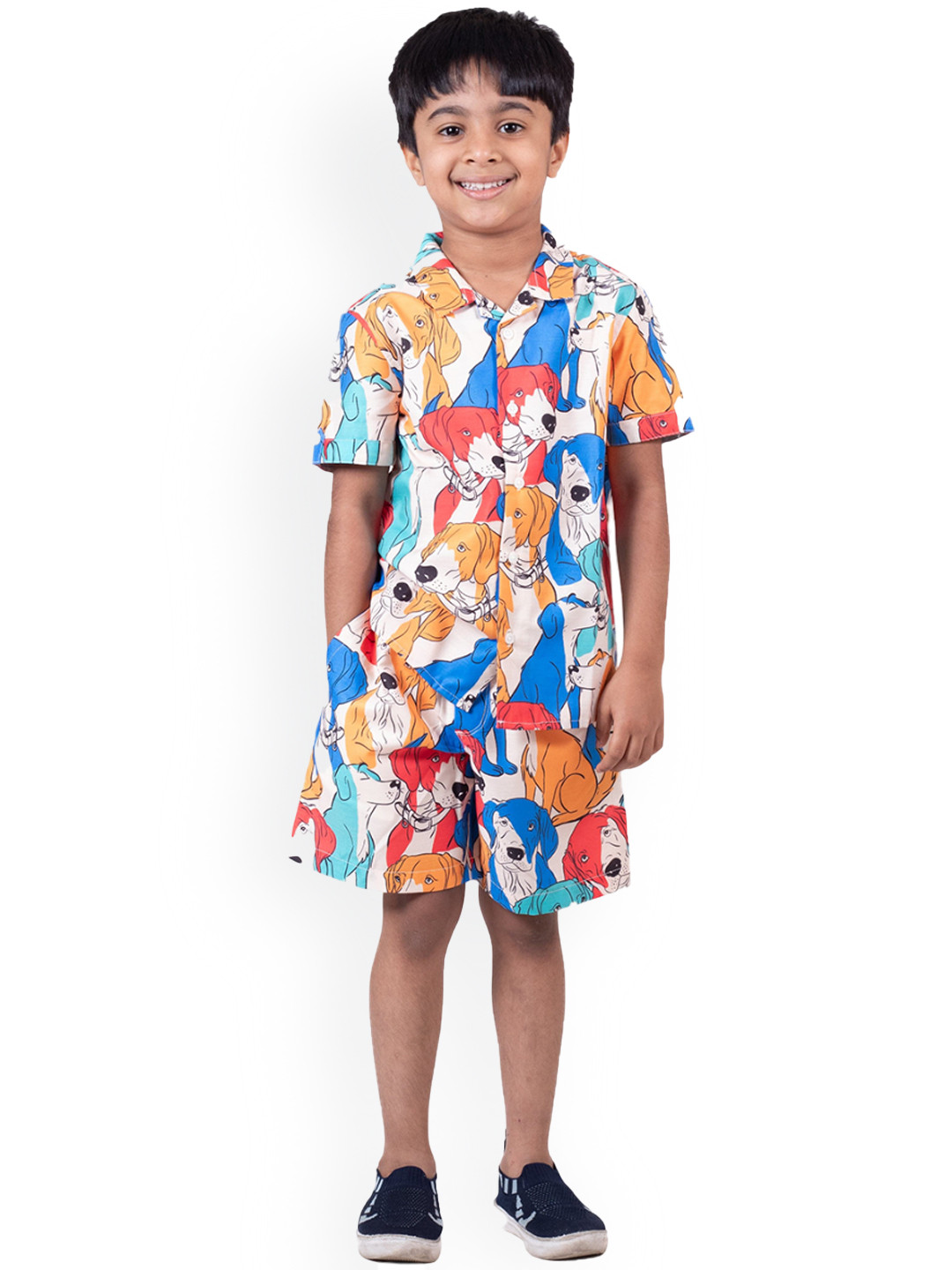 The Lion and The Fish Boys Paw Printed Shirt & Short Co-ords