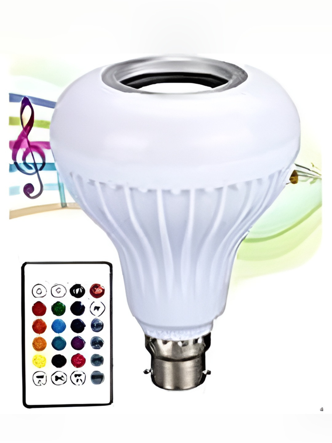 SPARK WORLD White Wireless Music Playing LED Smart Blub